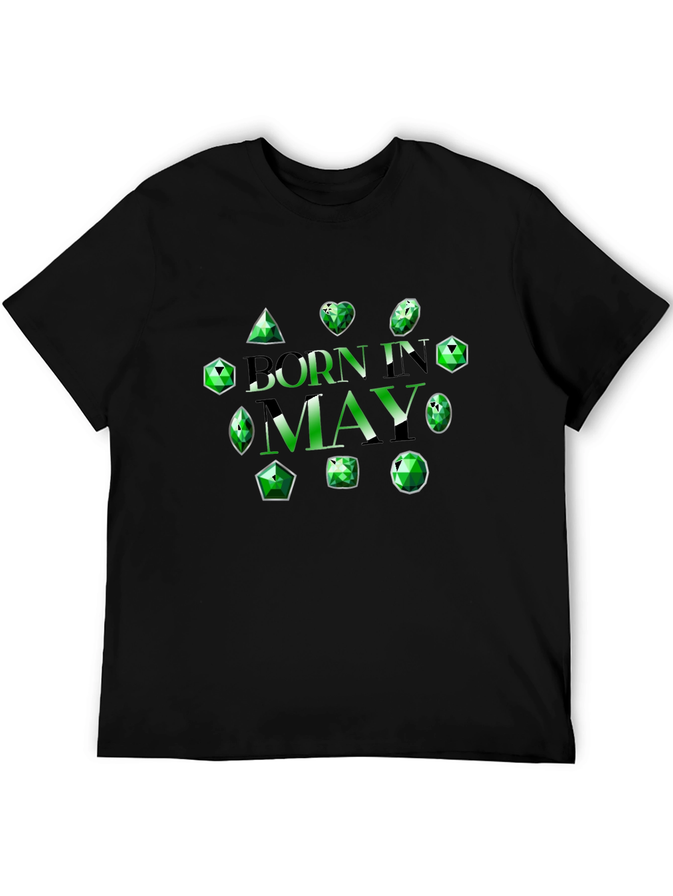 Born in May Emerald Gemstone T-Shirt