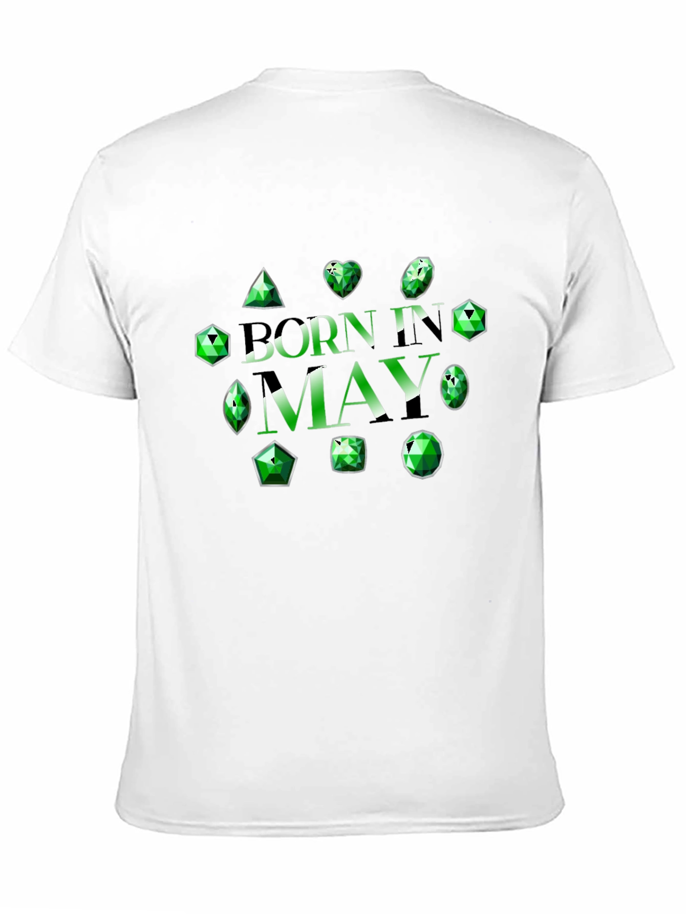 Born in May Emerald Gemstone T-Shirt