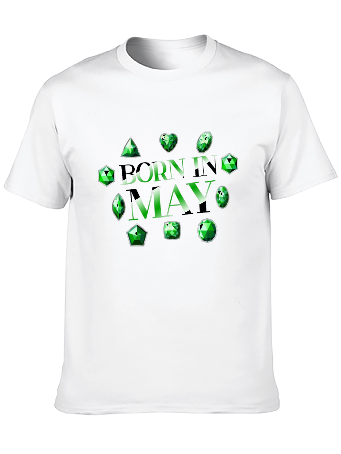 Born in May Emerald Gemstone T-Shirt