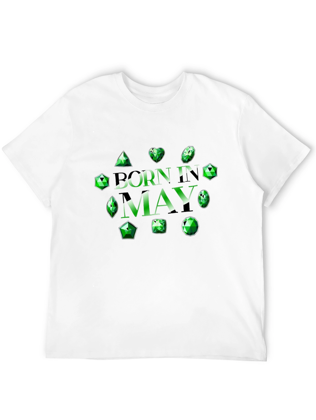 Born in May Emerald Gemstone T-Shirt