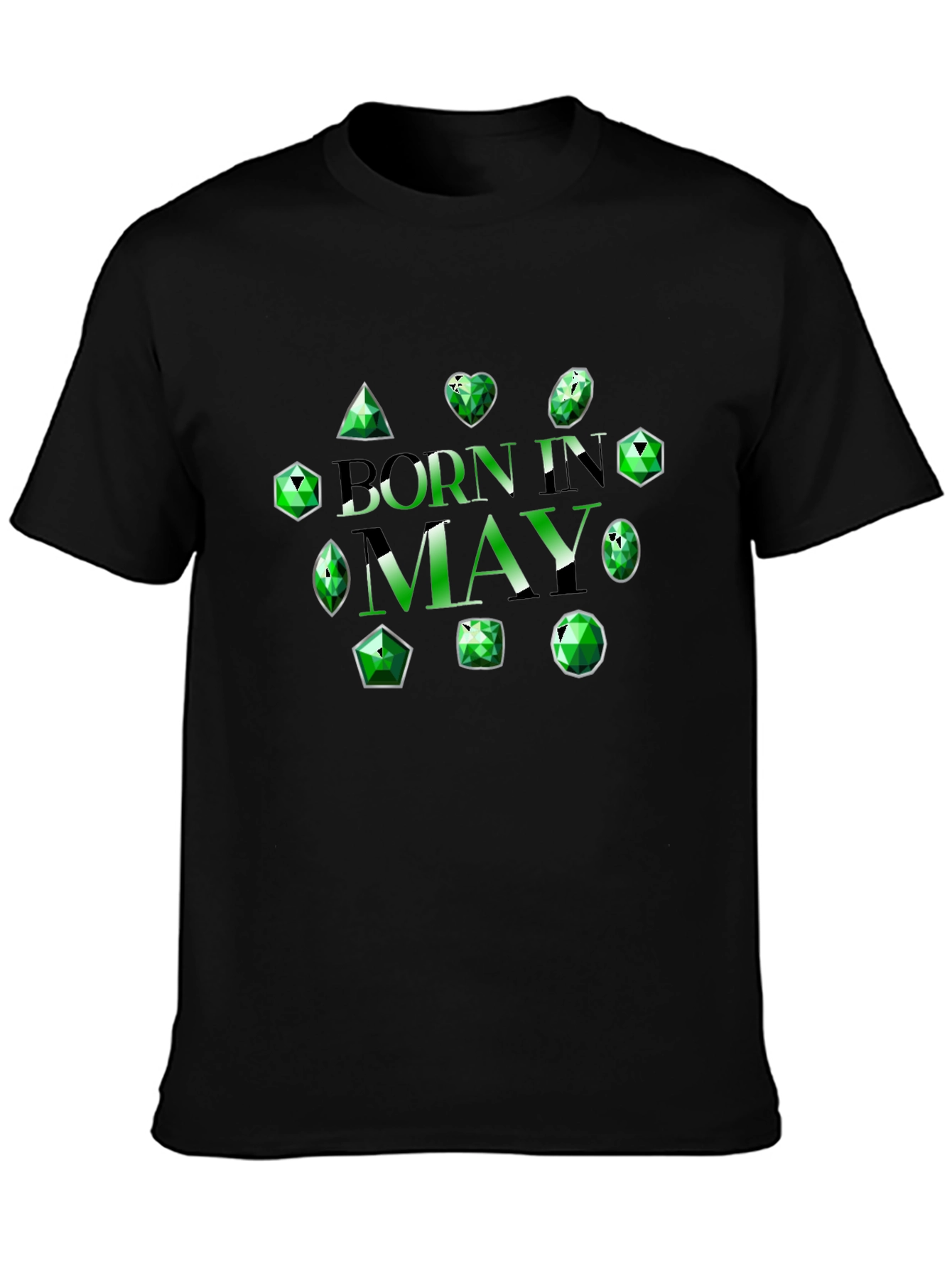 Born in May Emerald Gemstone T-Shirt