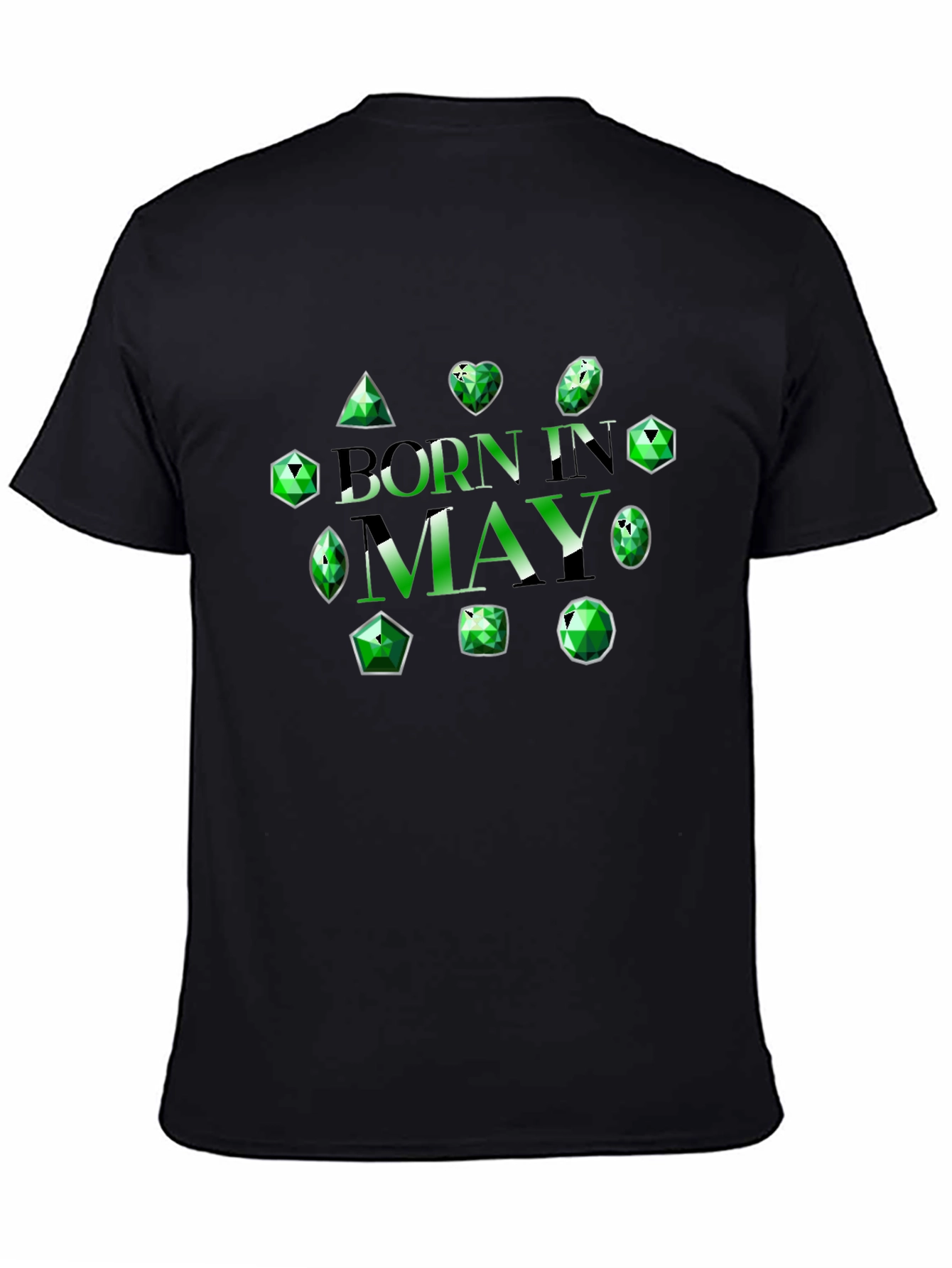 Born in May Emerald Gemstone T-Shirt