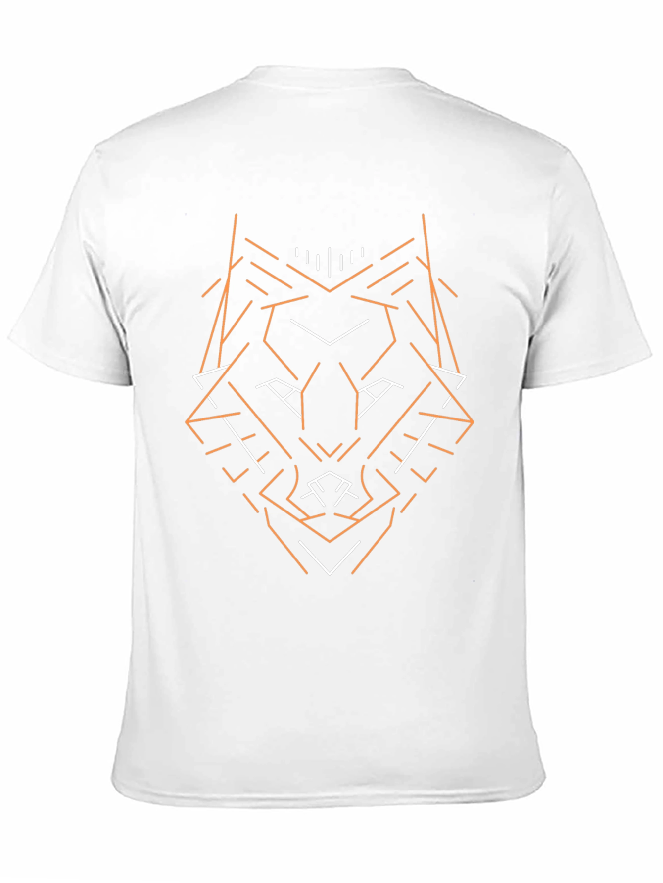 Geometric Wolf Graphic Tee - Modern Black T-Shirt