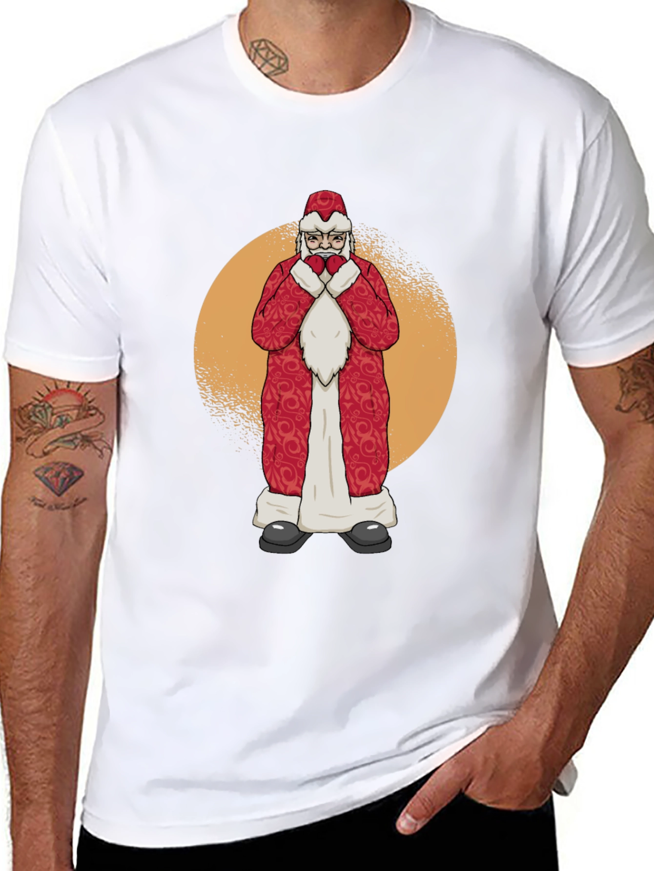 Santa Claus Graphic T-Shirt - Holiday Cheer