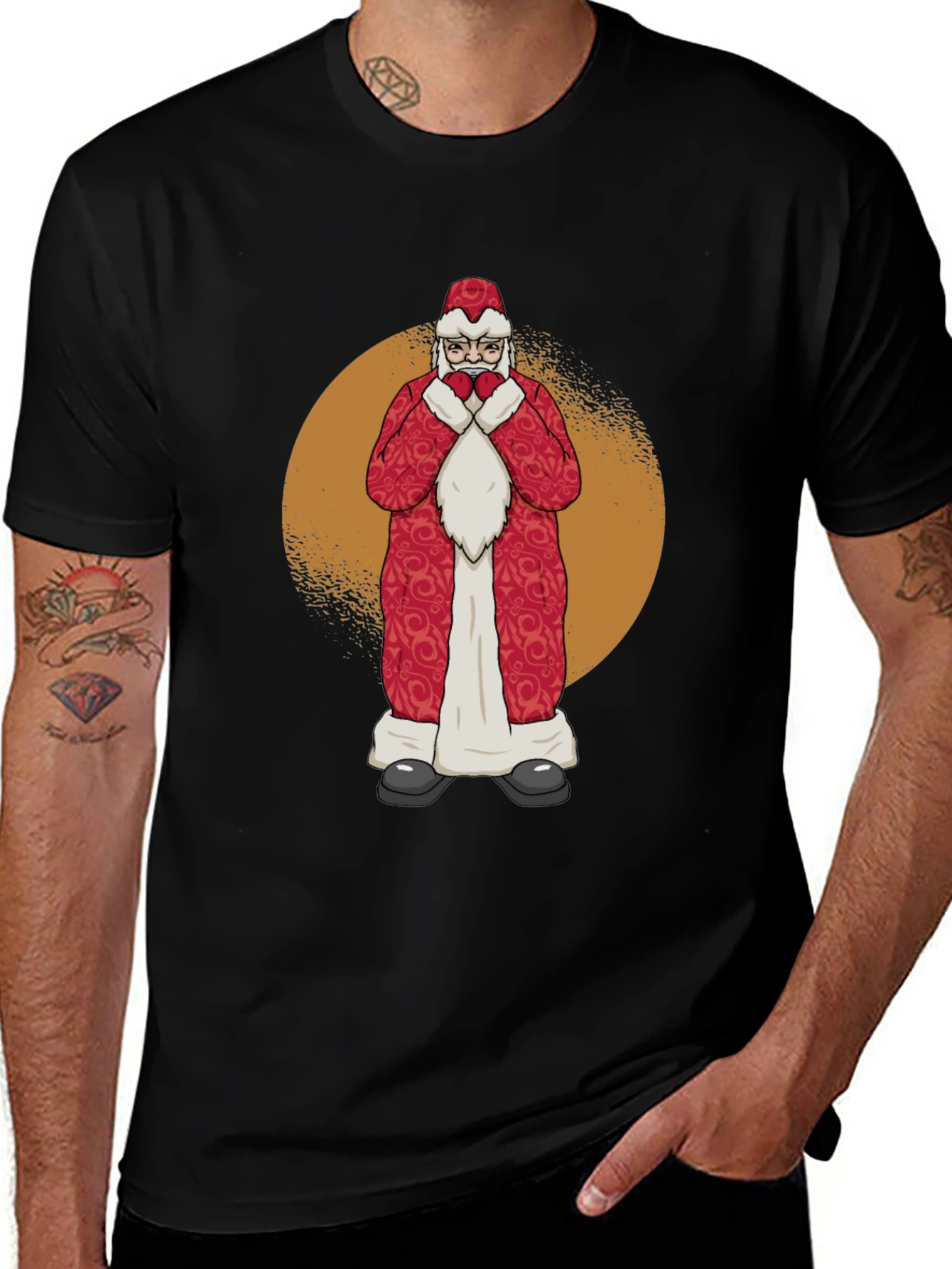 Santa Claus Graphic T-Shirt - Holiday Cheer