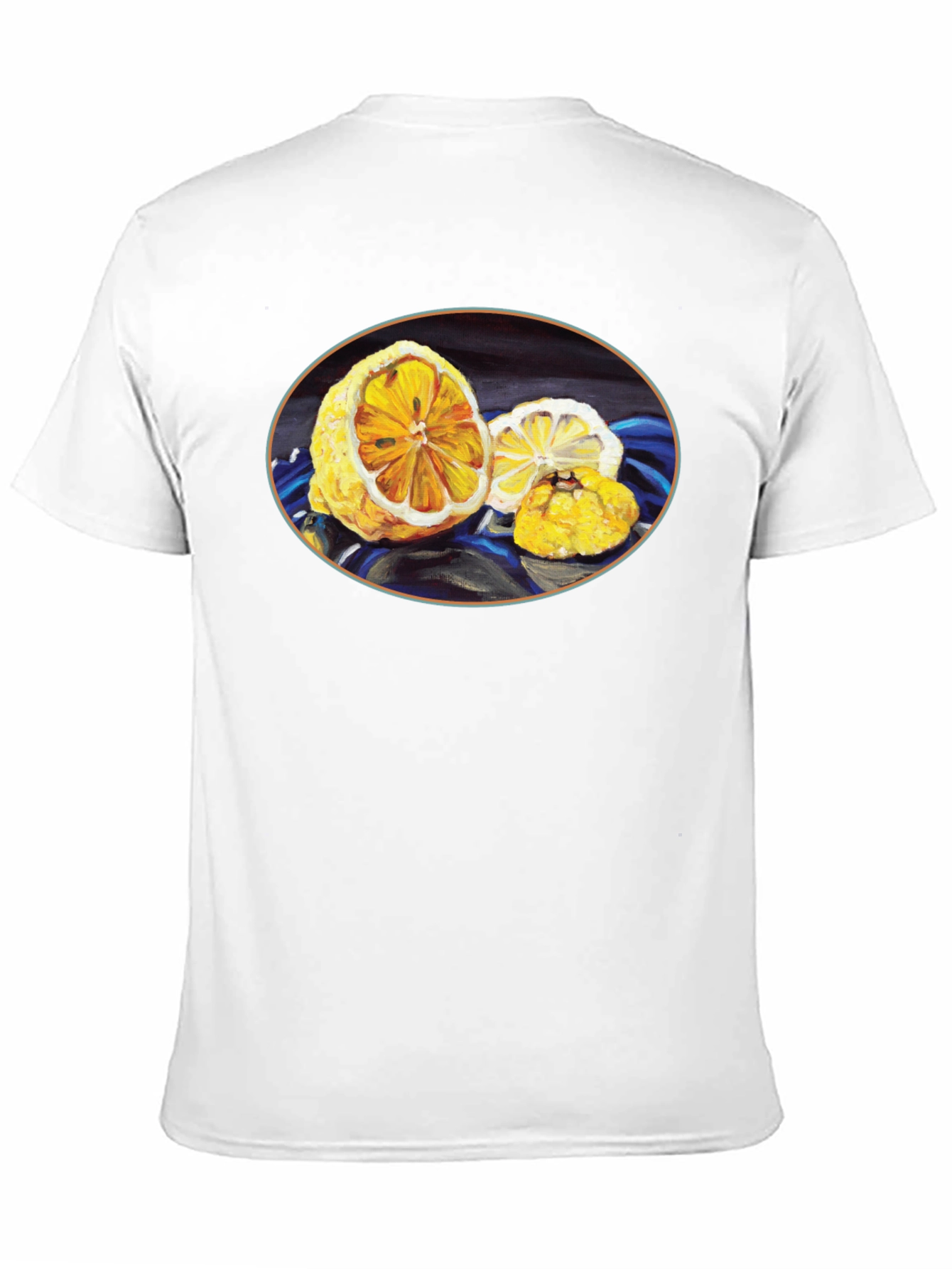 Lemon Art Graphic Tee - Stylish Black Cotton T-Shirt
