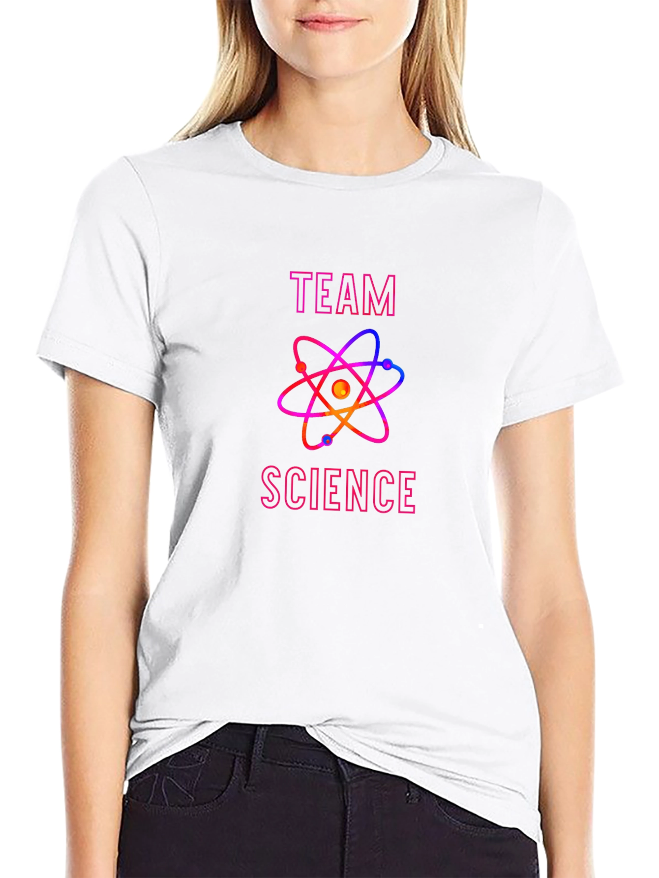 Team Science Graphic Tee - Black Cotton T-Shirt