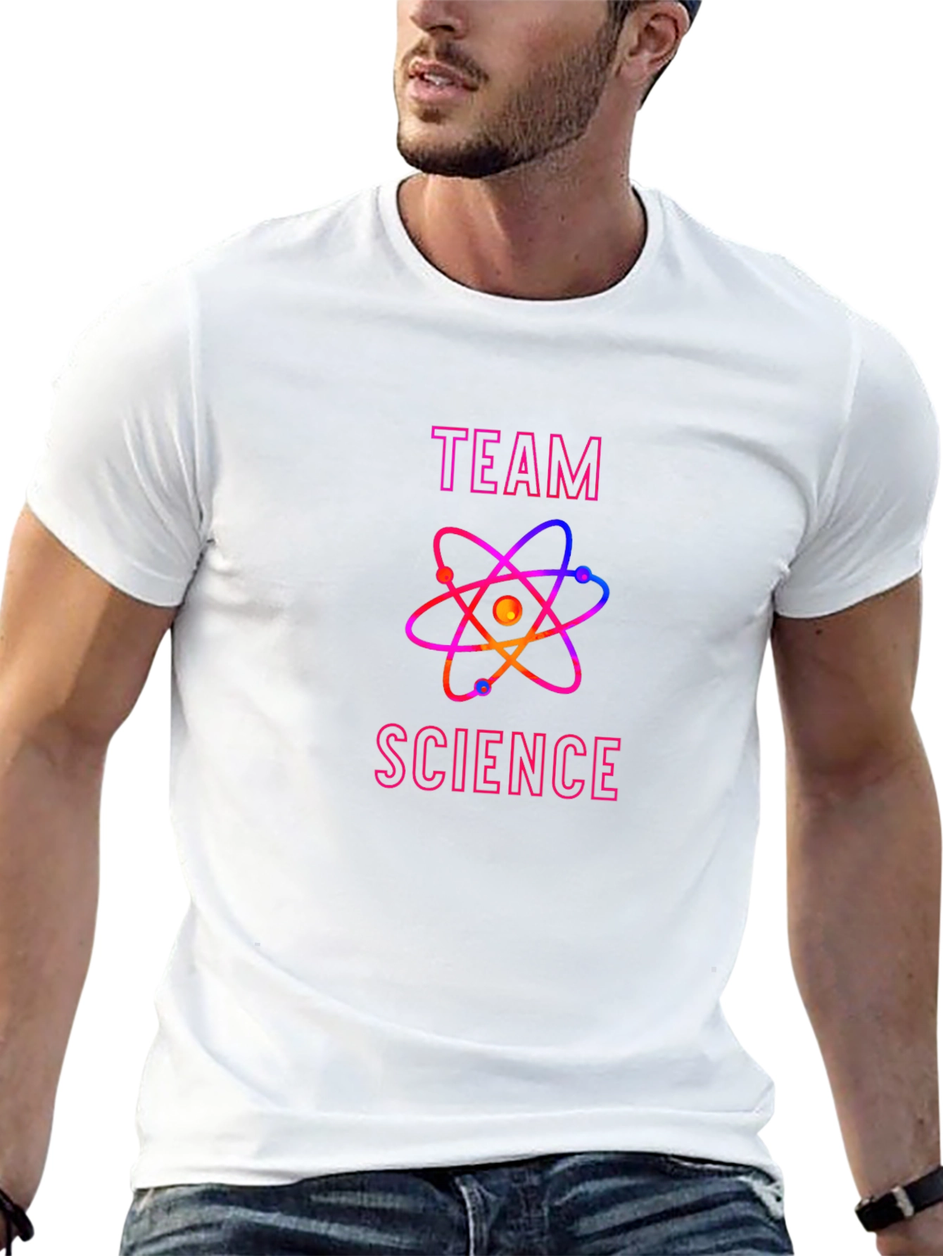 Team Science Graphic Tee - Black Cotton T-Shirt