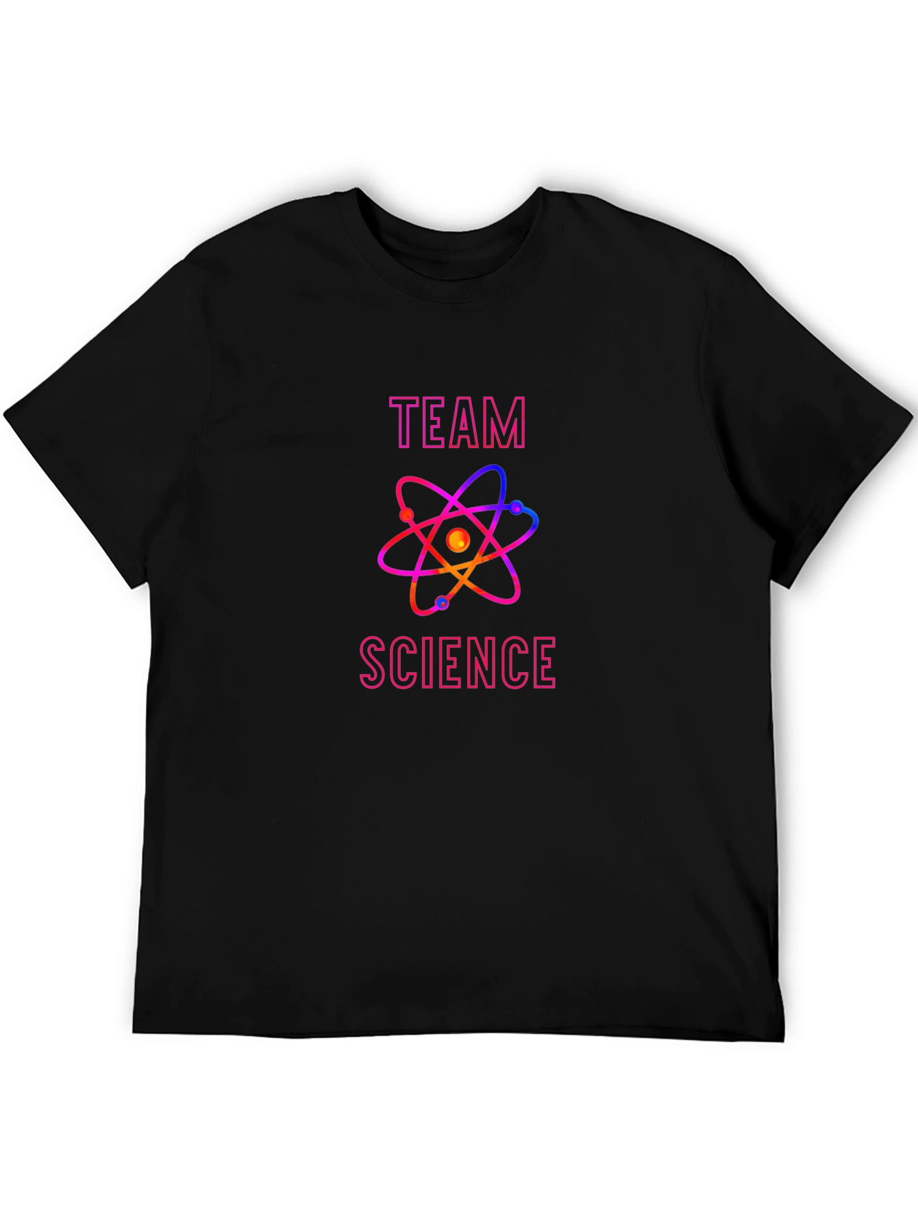 Team Science Graphic Tee - Black Cotton T-Shirt