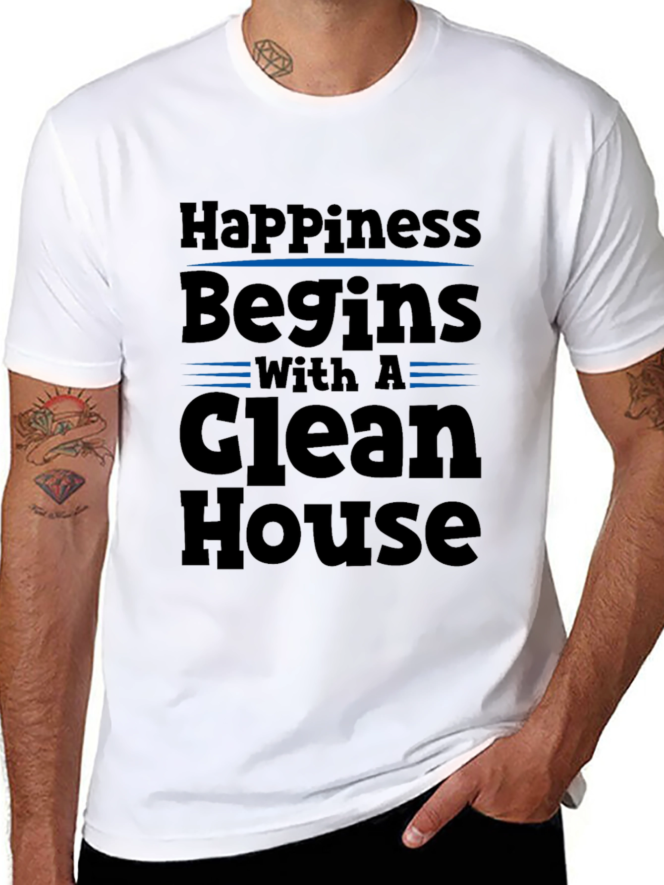 Happiness Begins with a Clean House T-Shirt