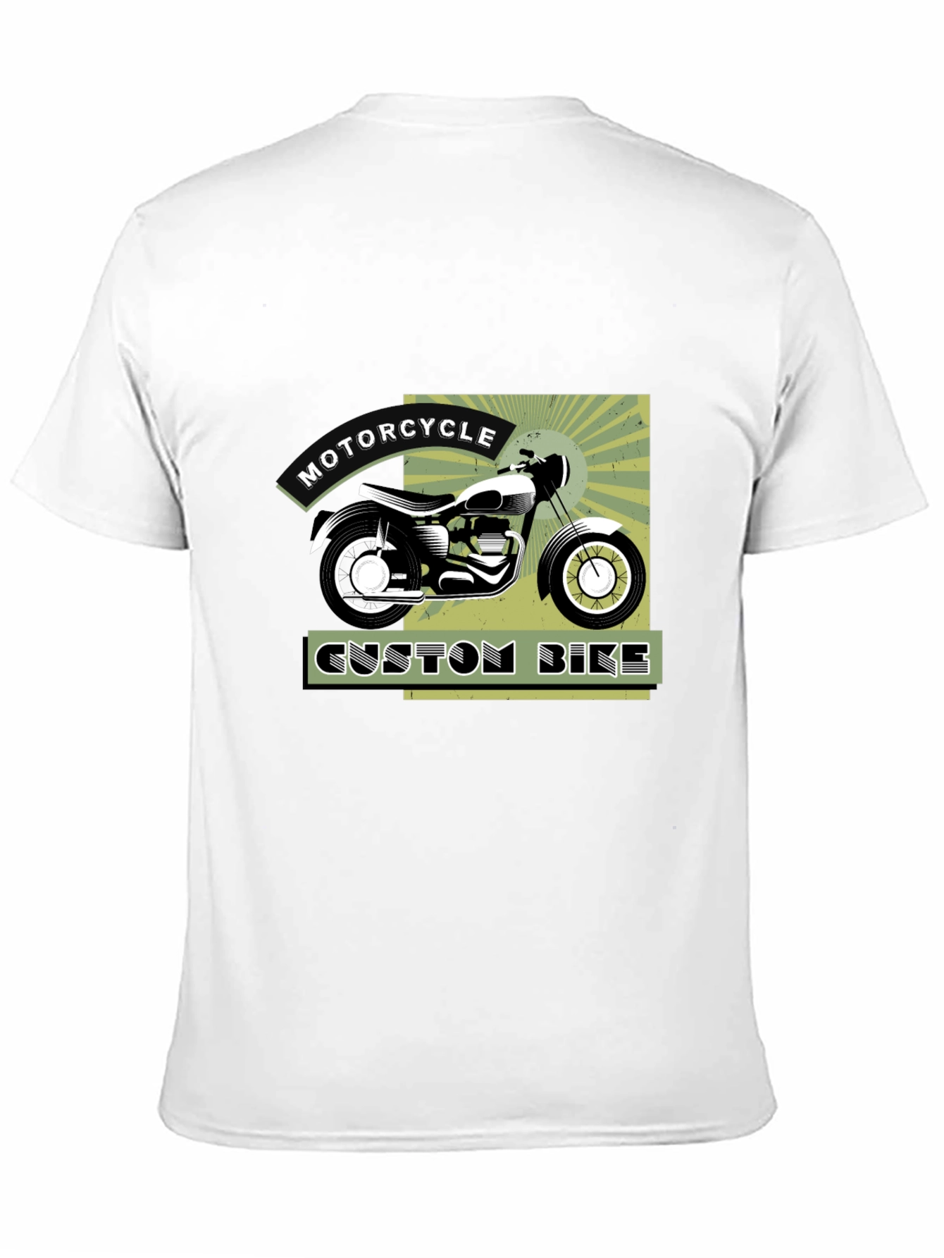 Motorcycle Custom Bike Graphic Tee - Black