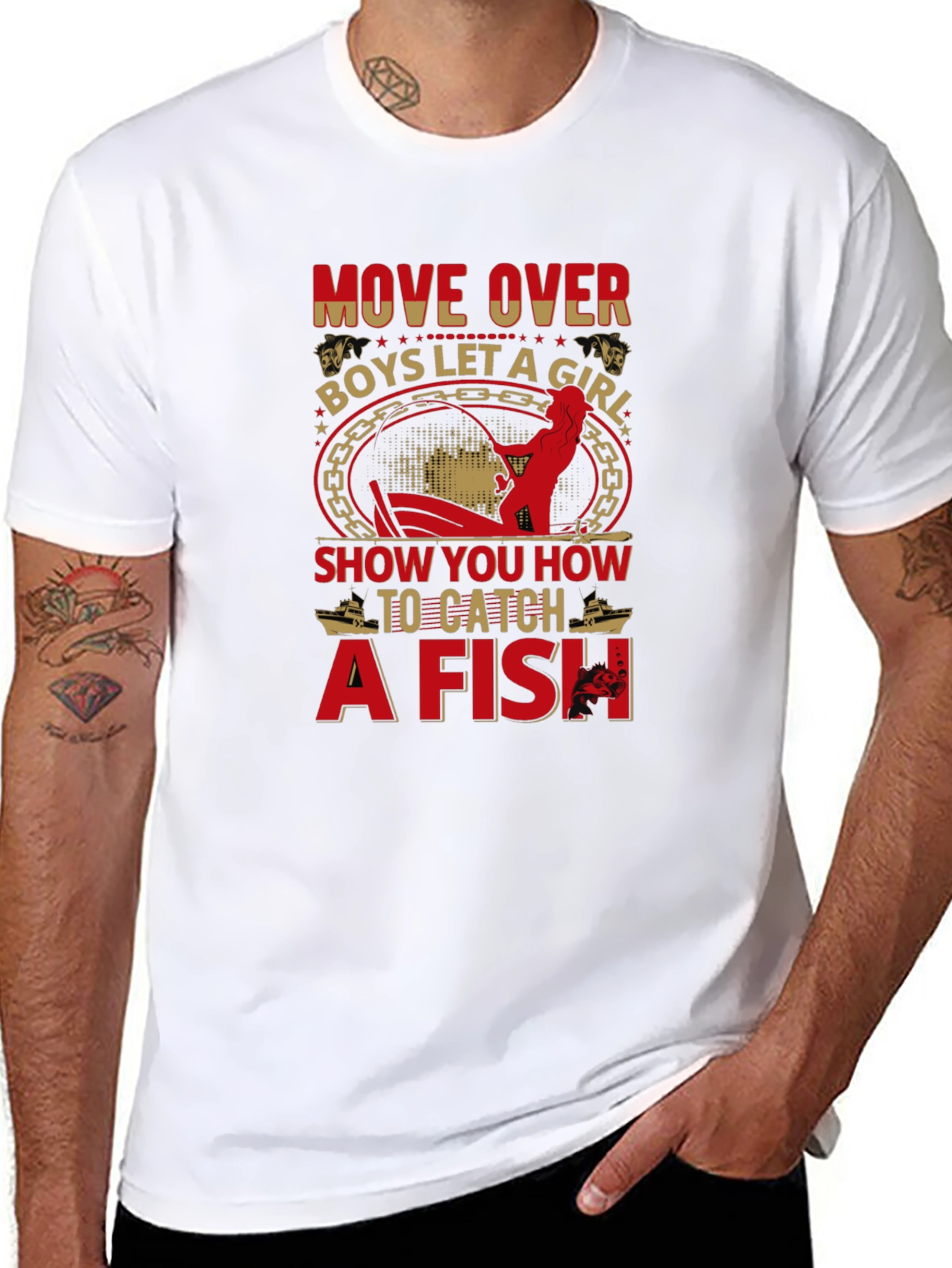 Move Over Boys Fishing T-Shirt