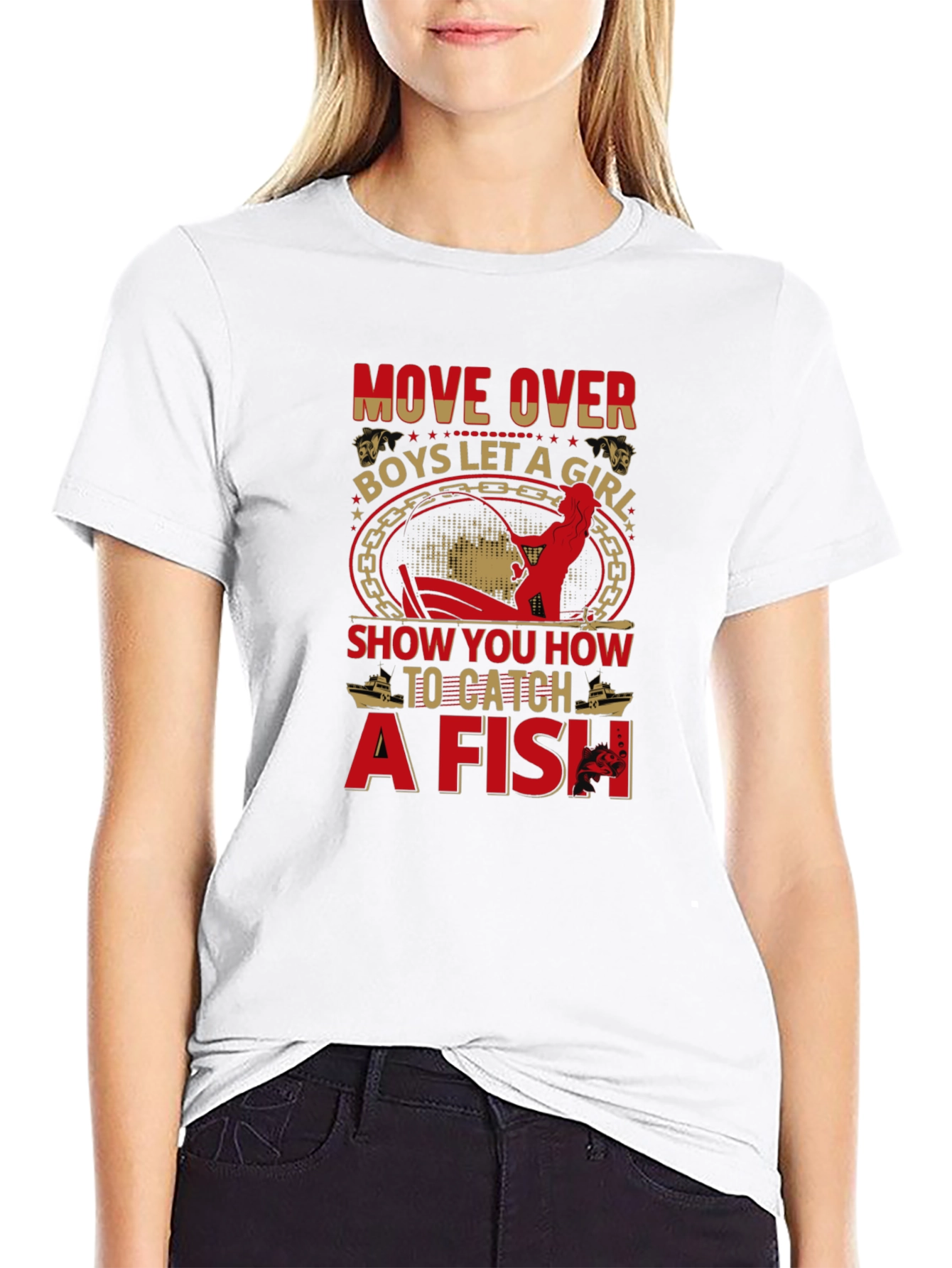Move Over Boys Fishing T-Shirt