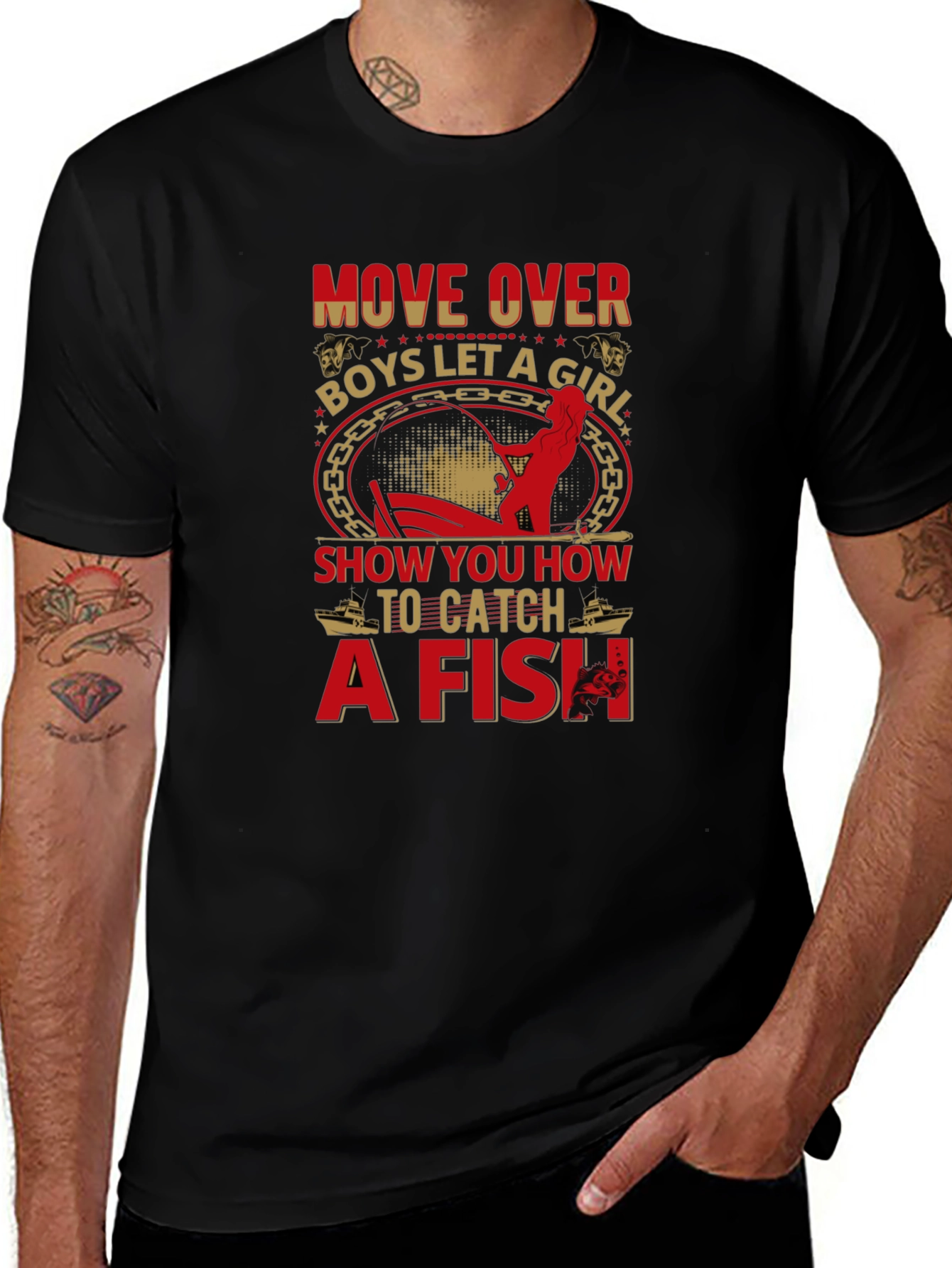 Move Over Boys Fishing T-Shirt