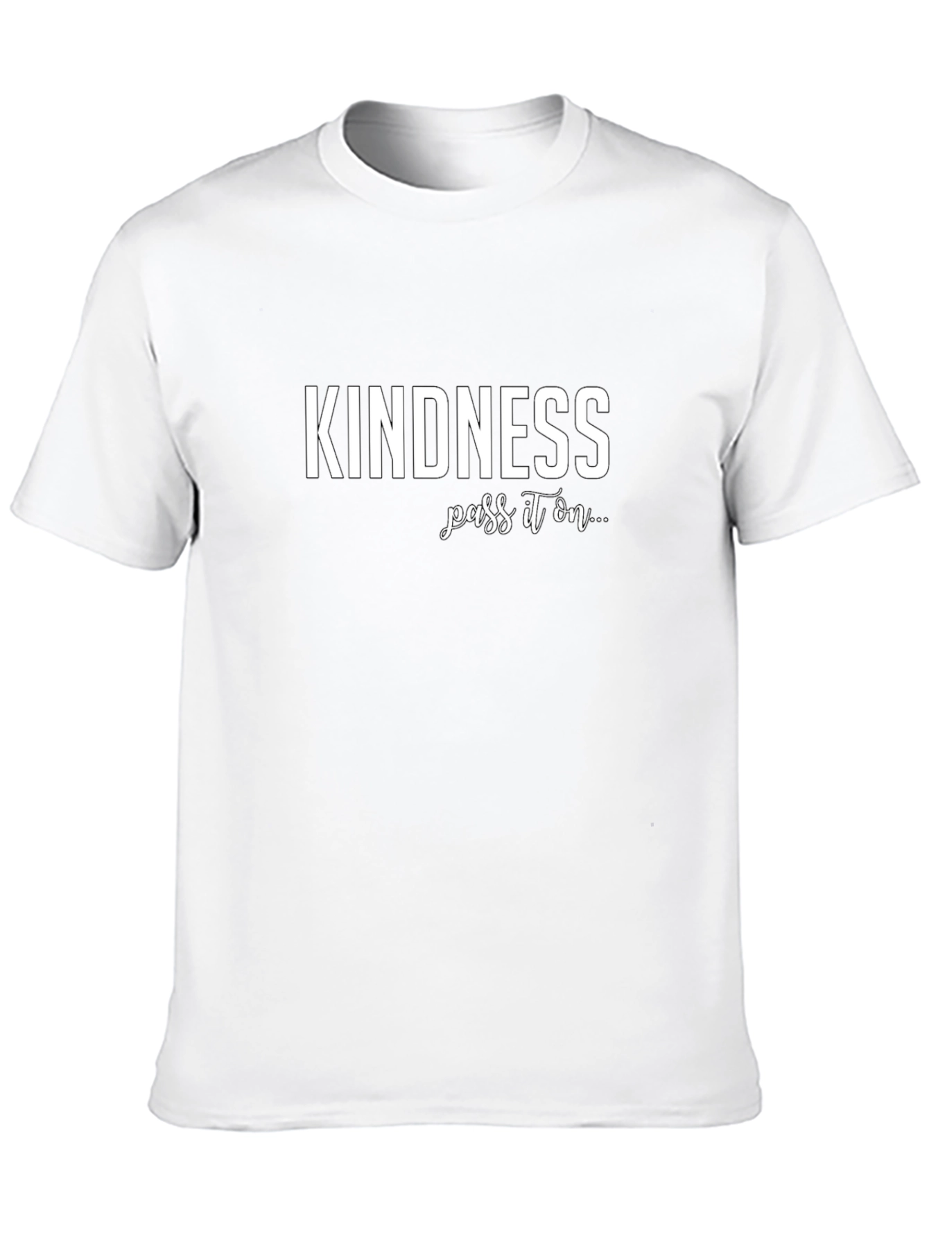 Kindness Pass It On Black Graphic T-Shirt