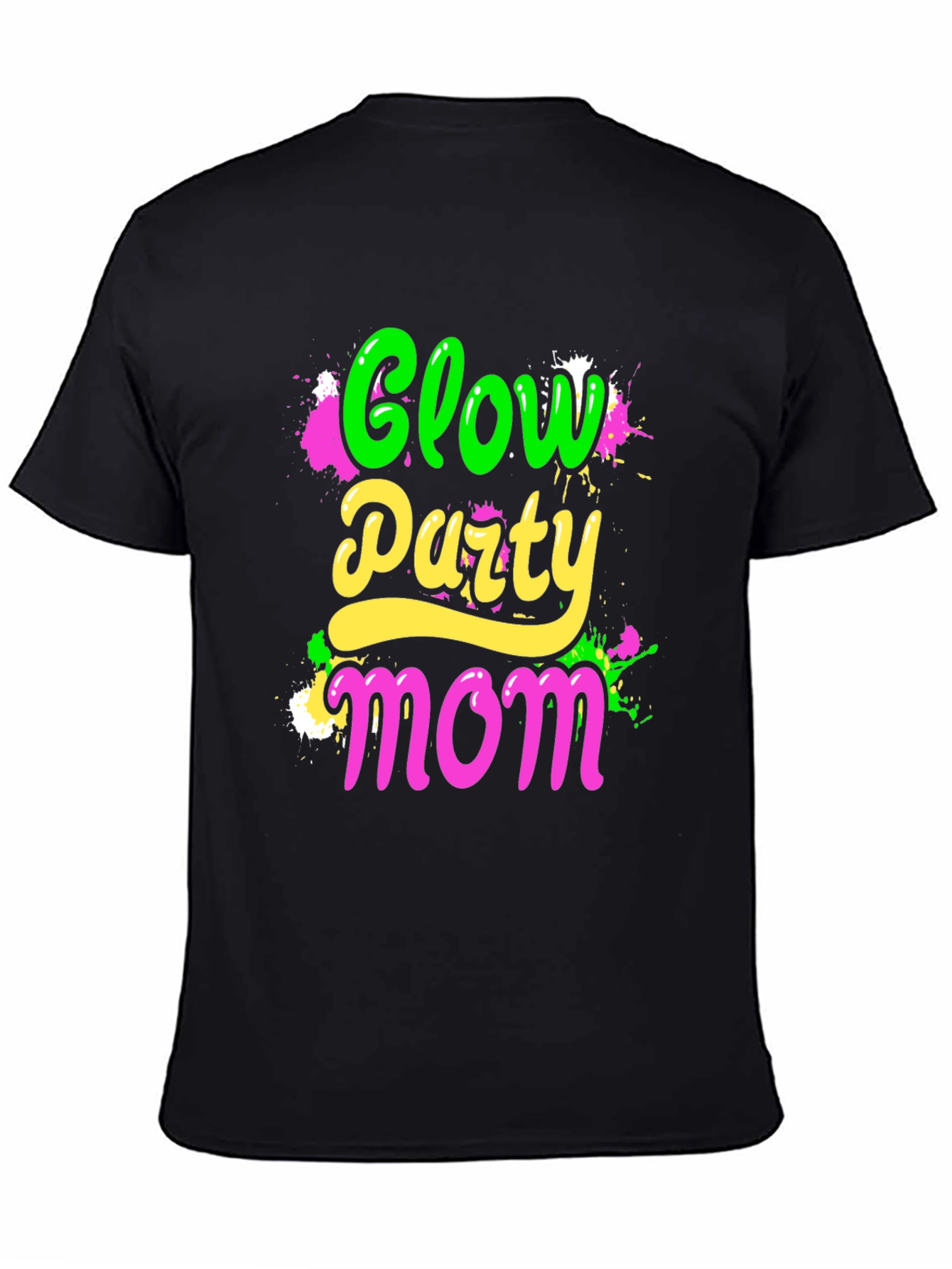 Glow Party Mom T-Shirt - Neon Graphic Tee