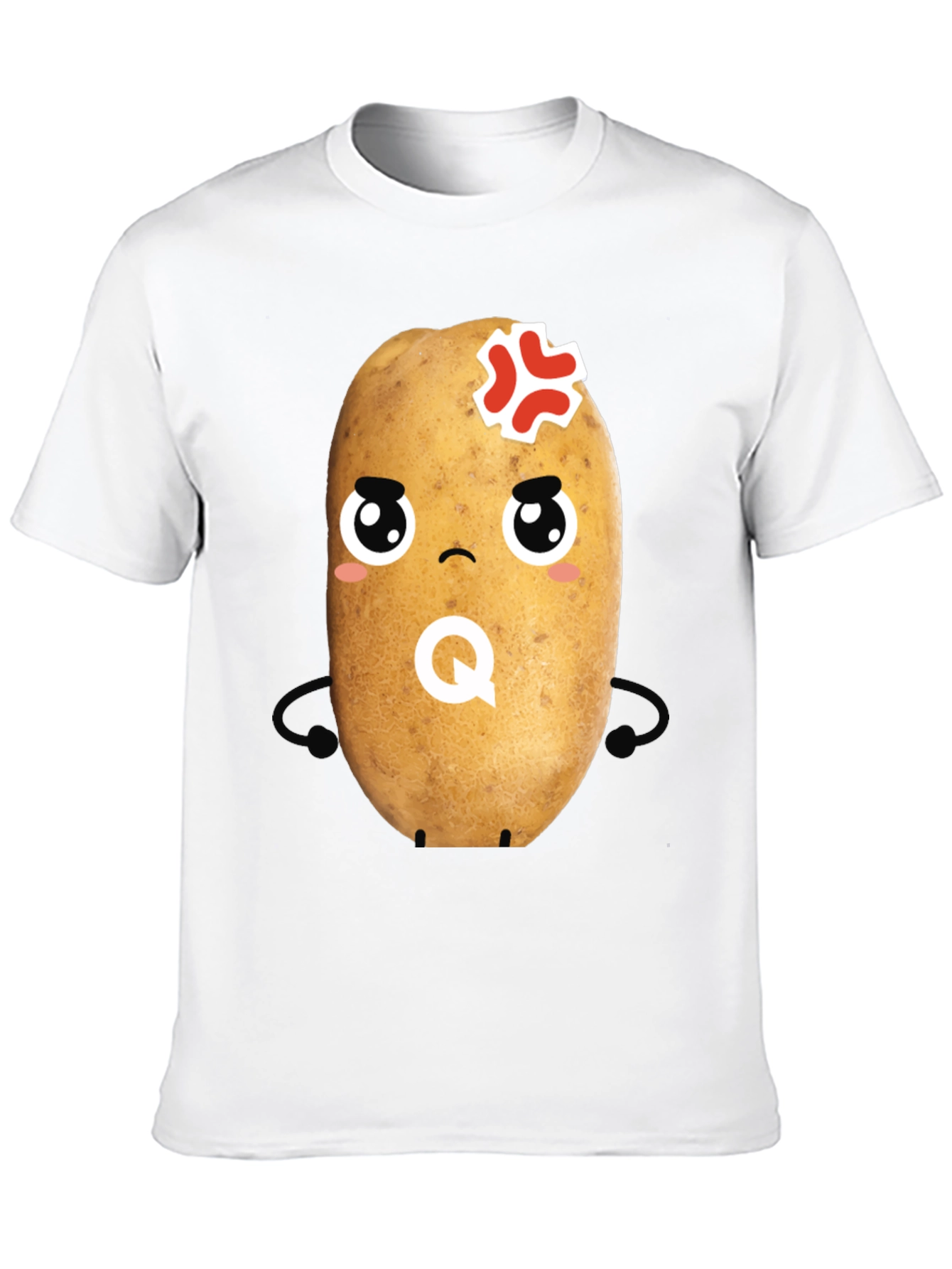 Angry Potato Cartoon Graphic Tee