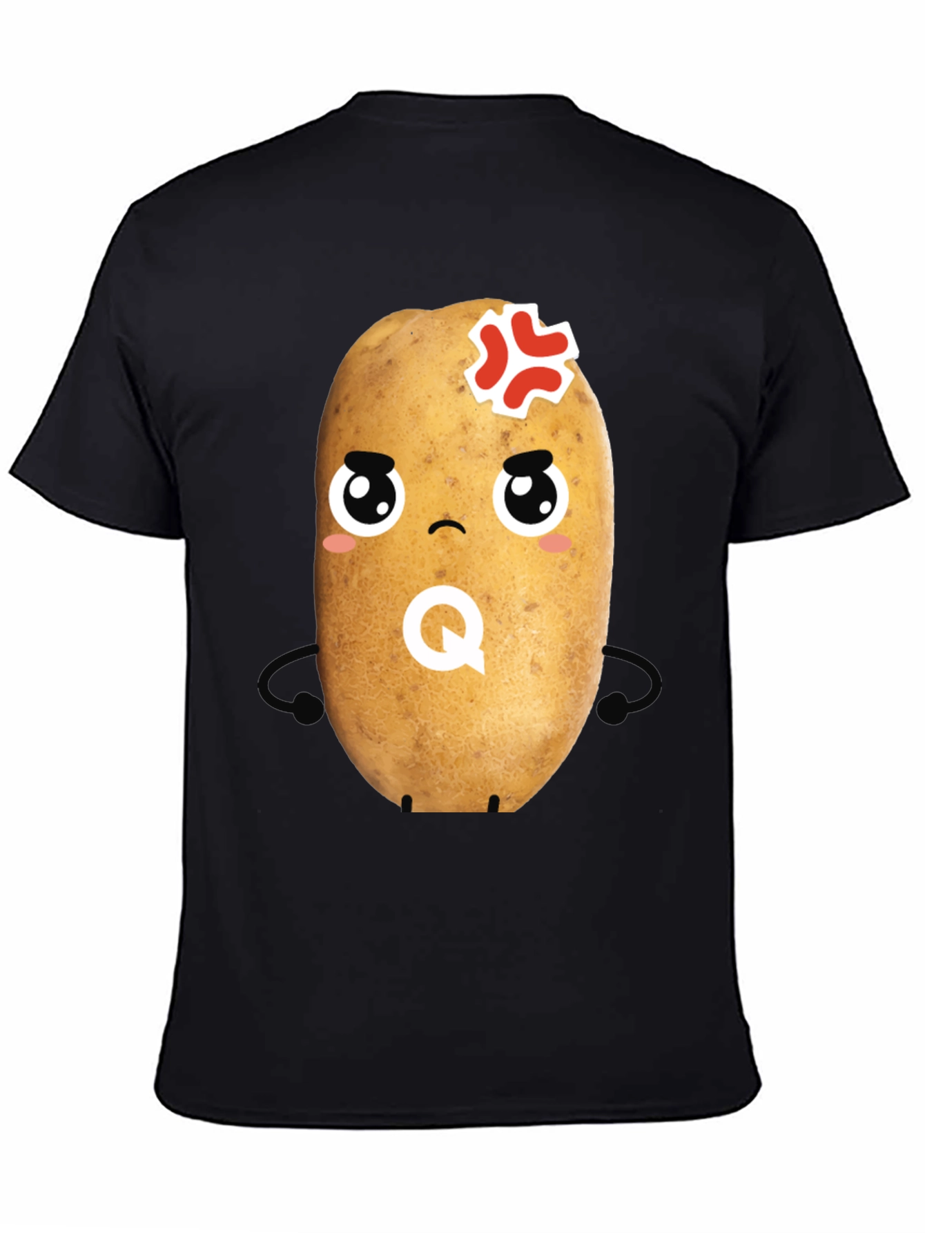 Angry Potato Cartoon Graphic Tee