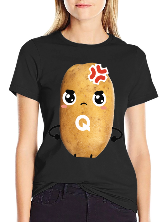 Angry Potato Cartoon Graphic Tee