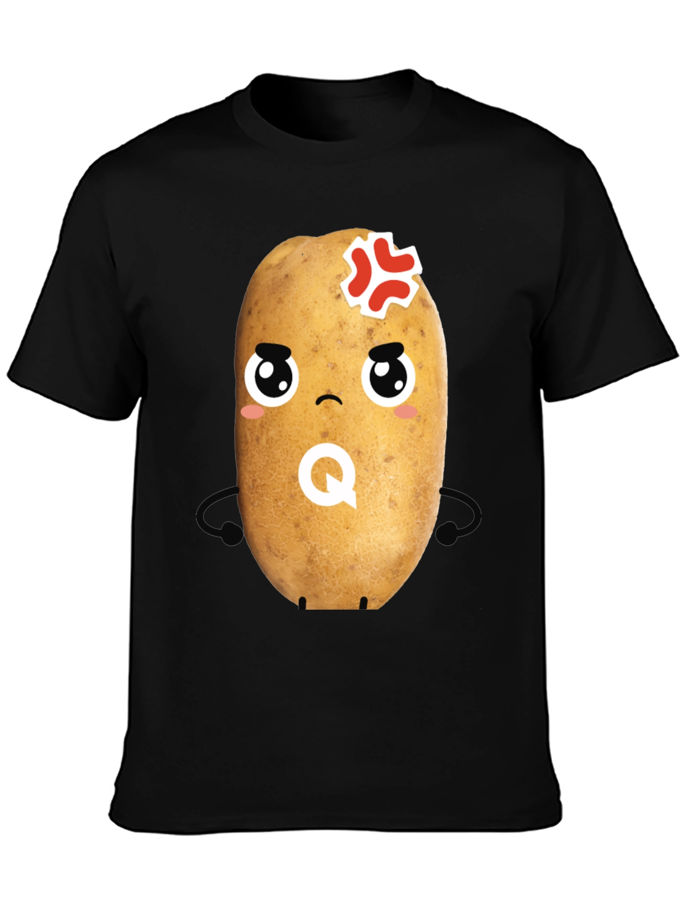 Angry Potato Cartoon Graphic Tee