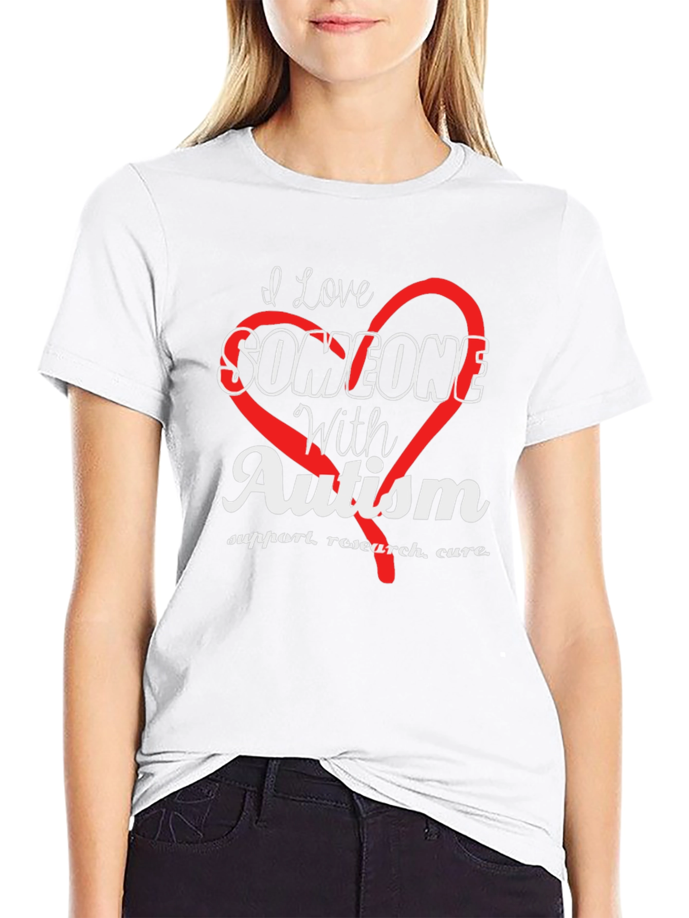 I Love Someone With Autism Awareness T-Shirt