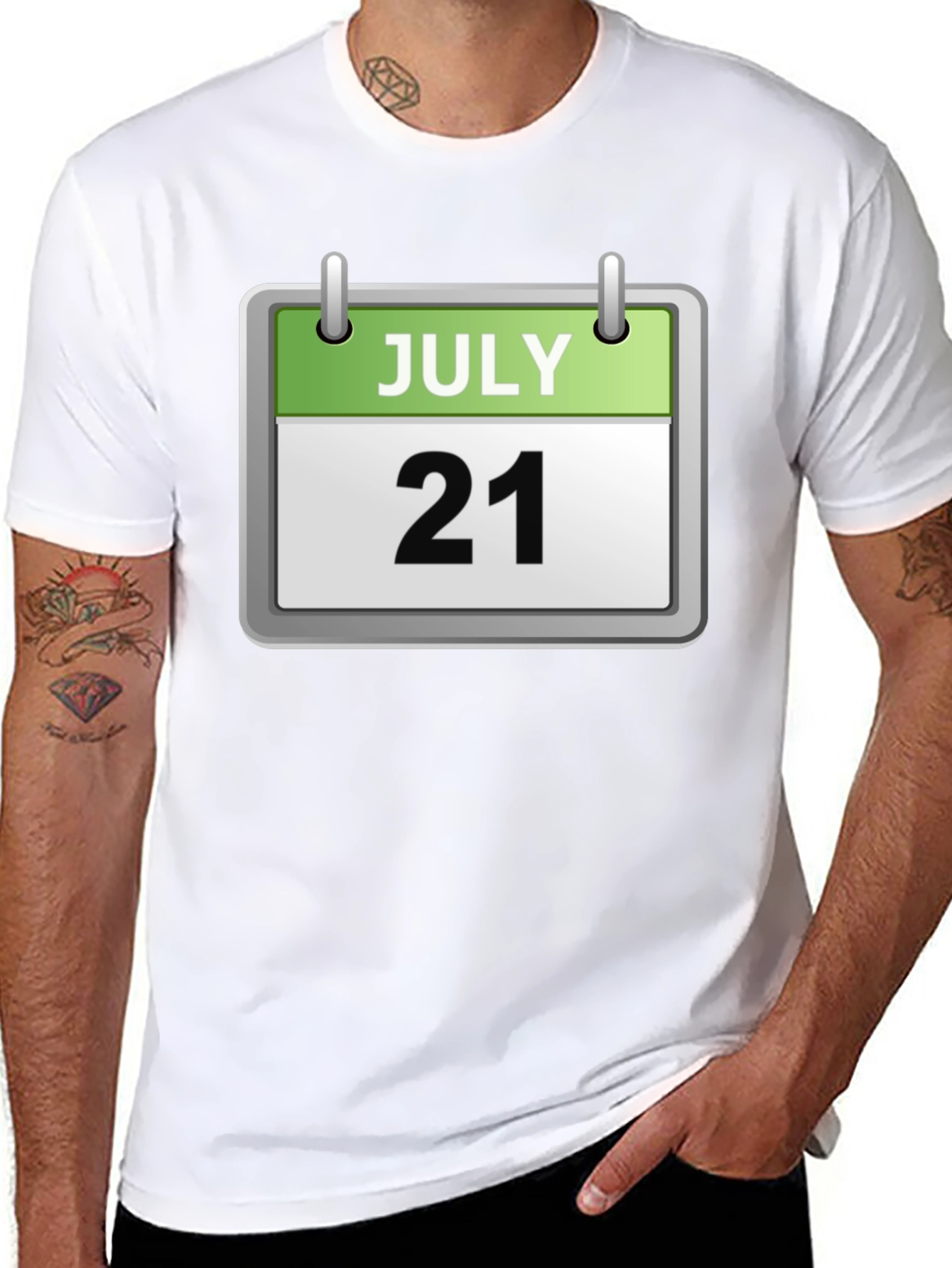 July 21st Date Calendar Graphic T-Shirt