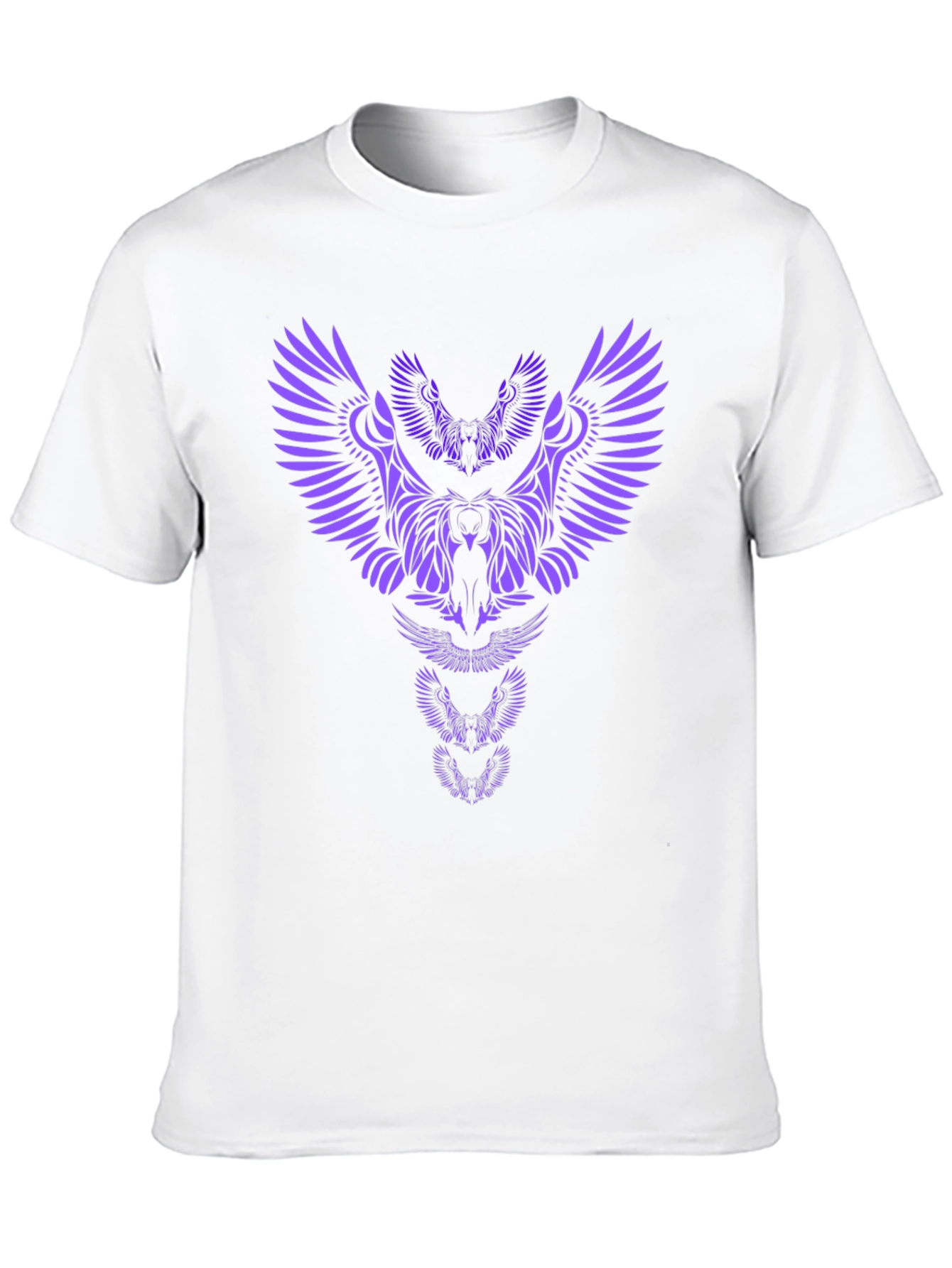 Abstract Owl Graphic Black T-Shirt