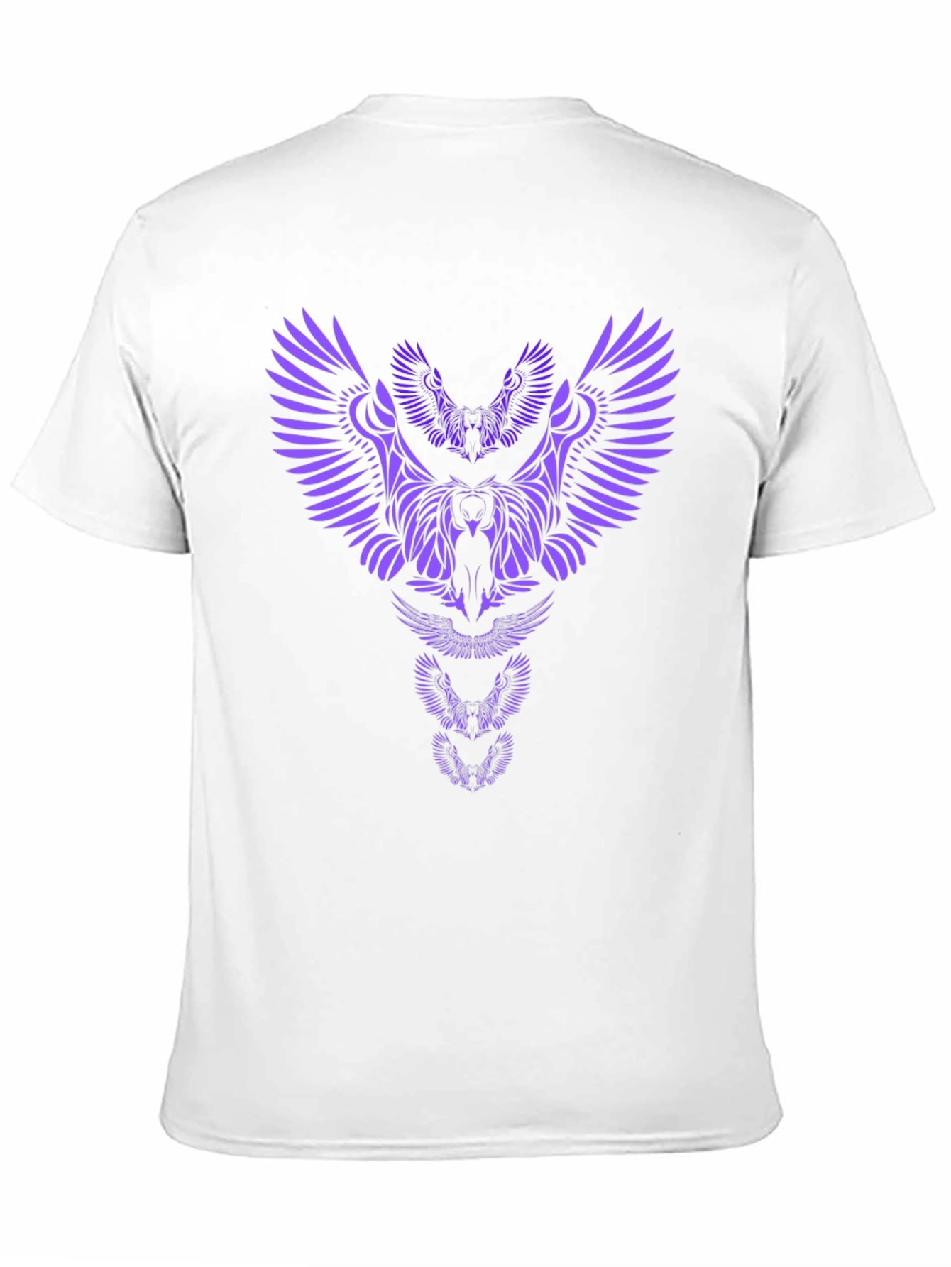 Abstract Owl Graphic Black T-Shirt