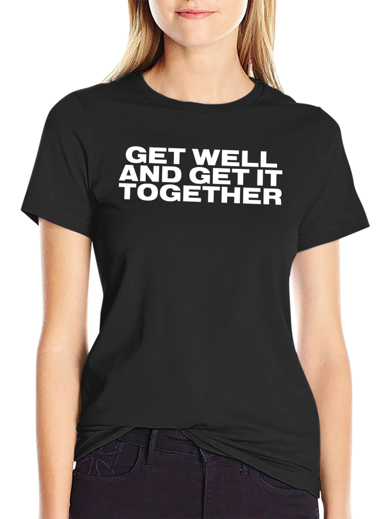Get Well Together Graphic Tee - Black