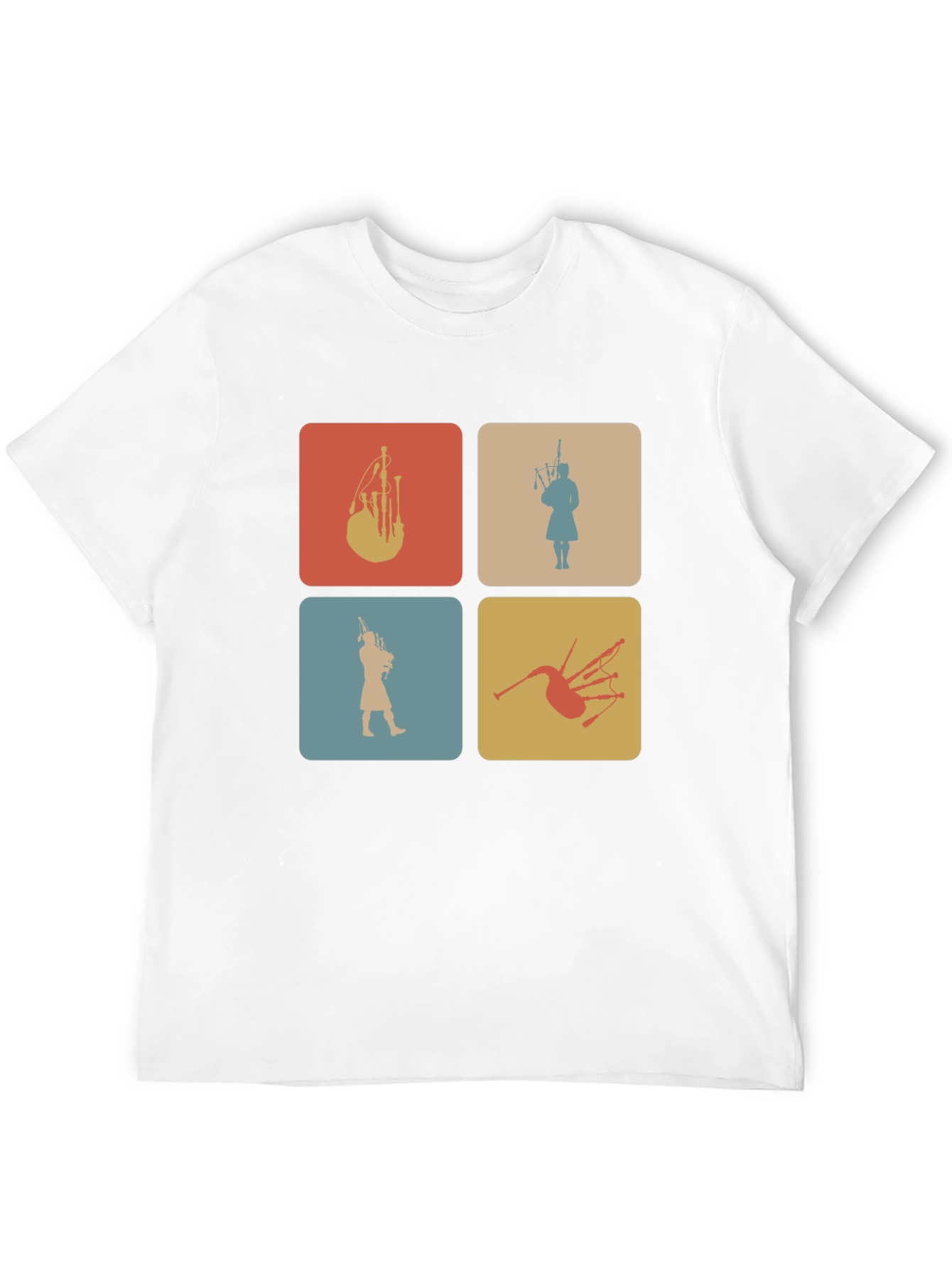Retro Bagpipe Silhouette Tee