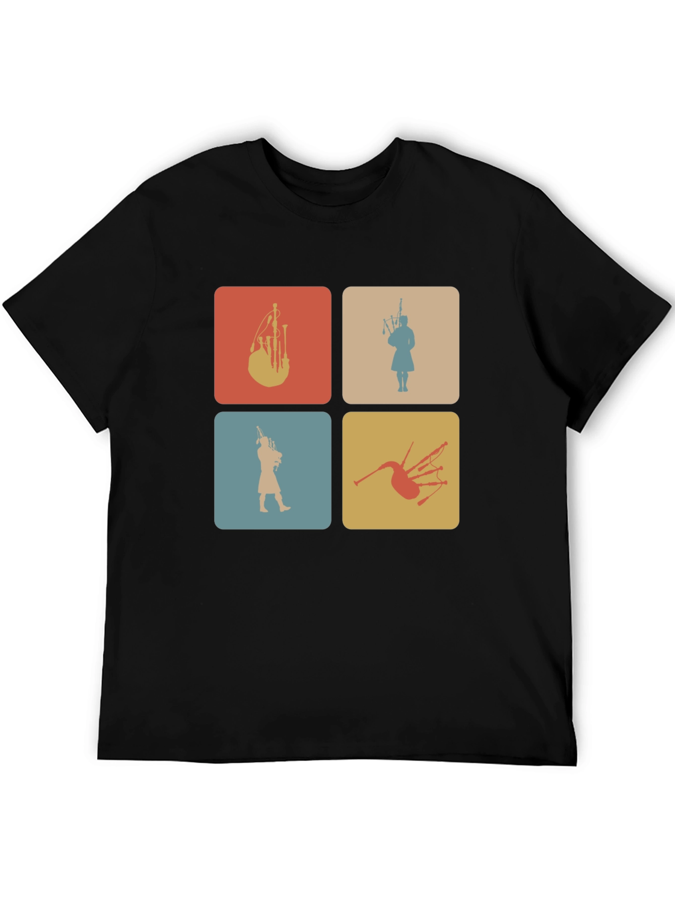 Retro Bagpipe Silhouette Tee