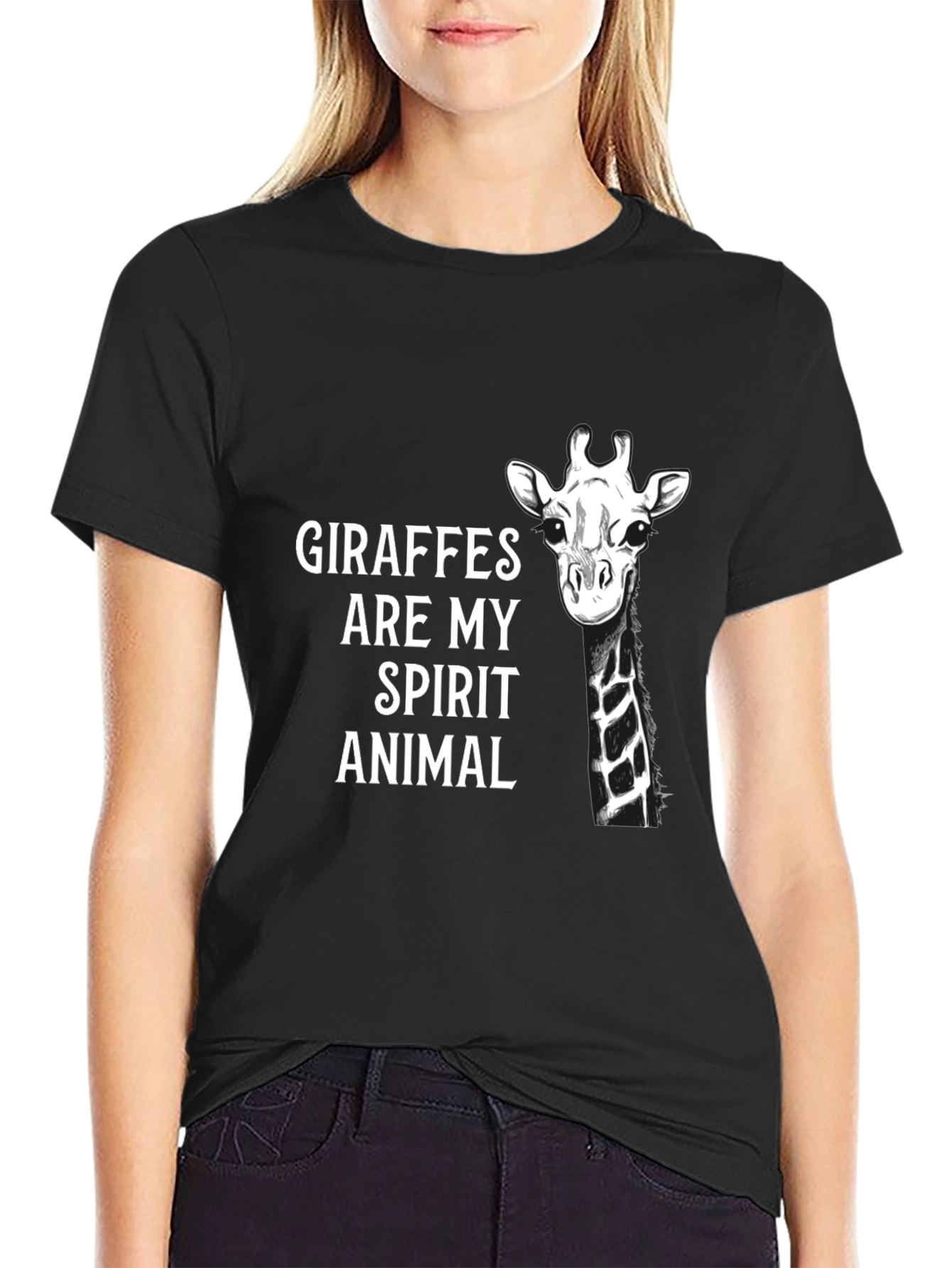 Giraffe Spirit Animal Graphic T-Shirt
