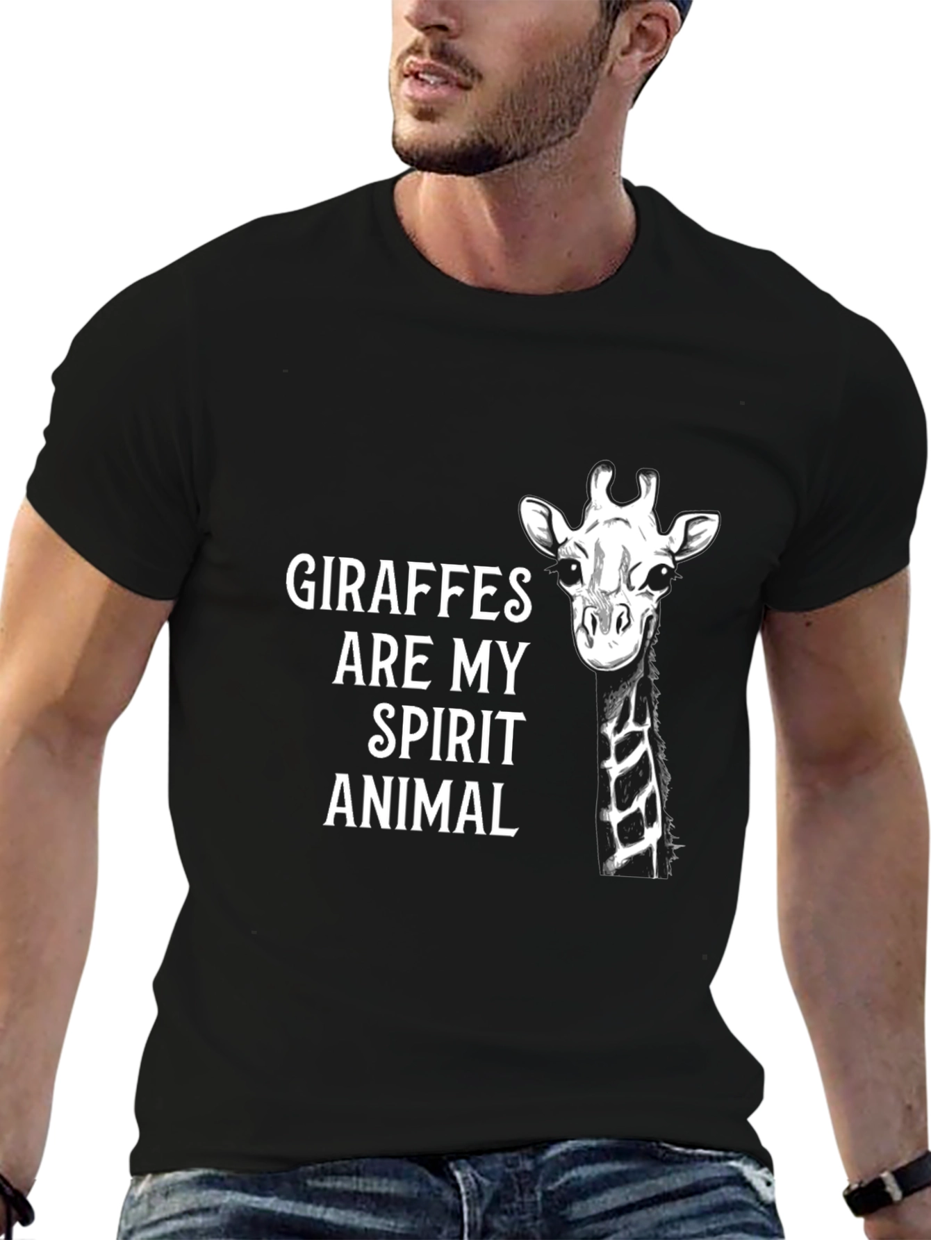 Giraffe Spirit Animal Graphic T-Shirt