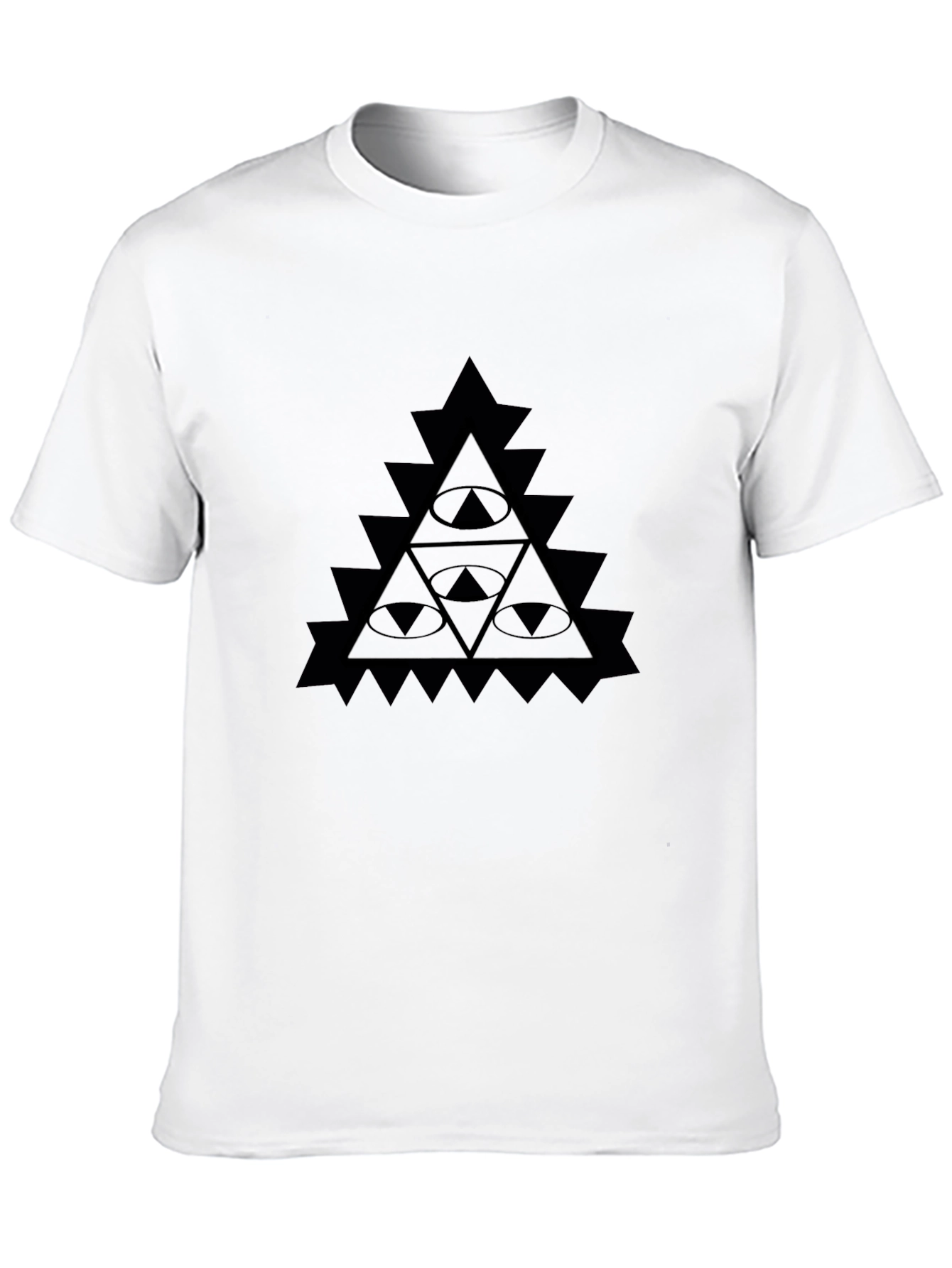 Illuminati Eye Triangle Graphic Tee - Black T-Shirt
