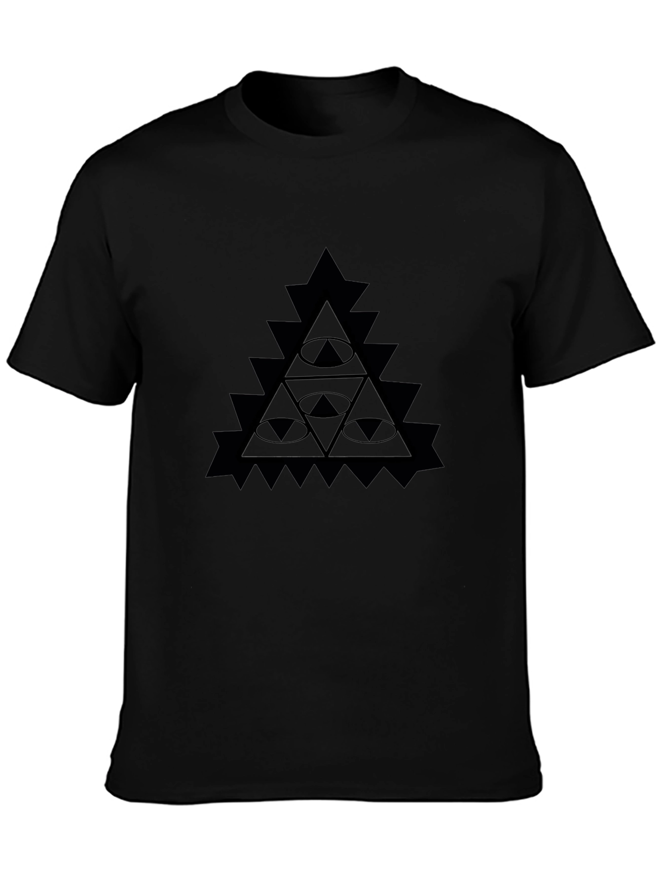Illuminati Eye Triangle Graphic Tee - Black T-Shirt