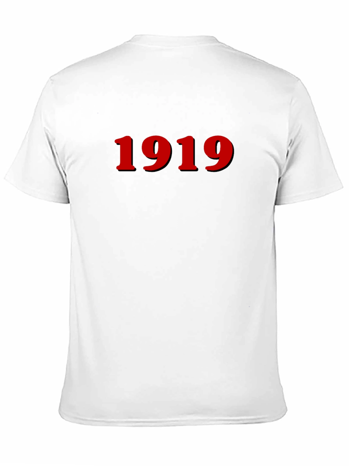 Red 1919 Graphic Print Black T-Shirt