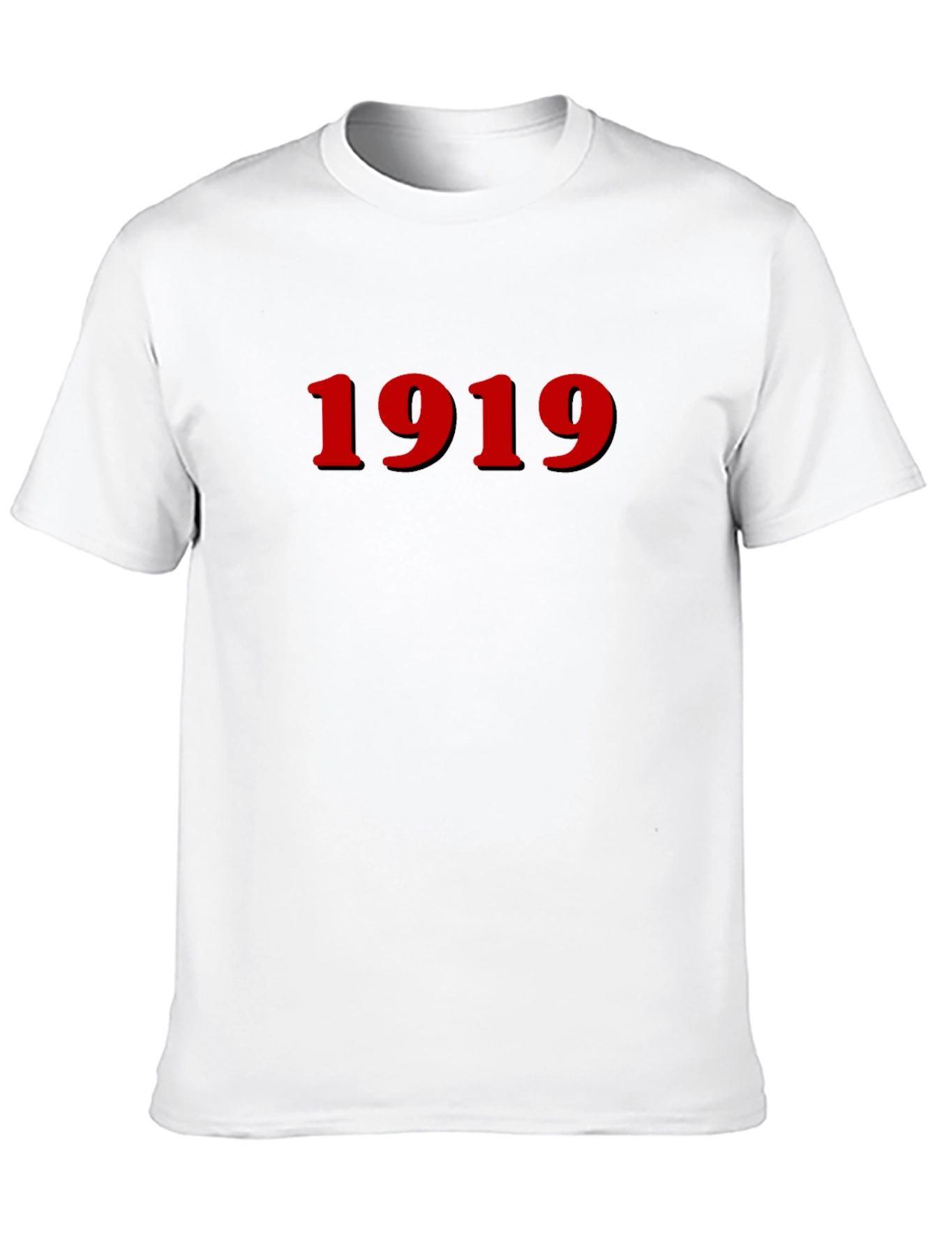Red 1919 Graphic Print Black T-Shirt