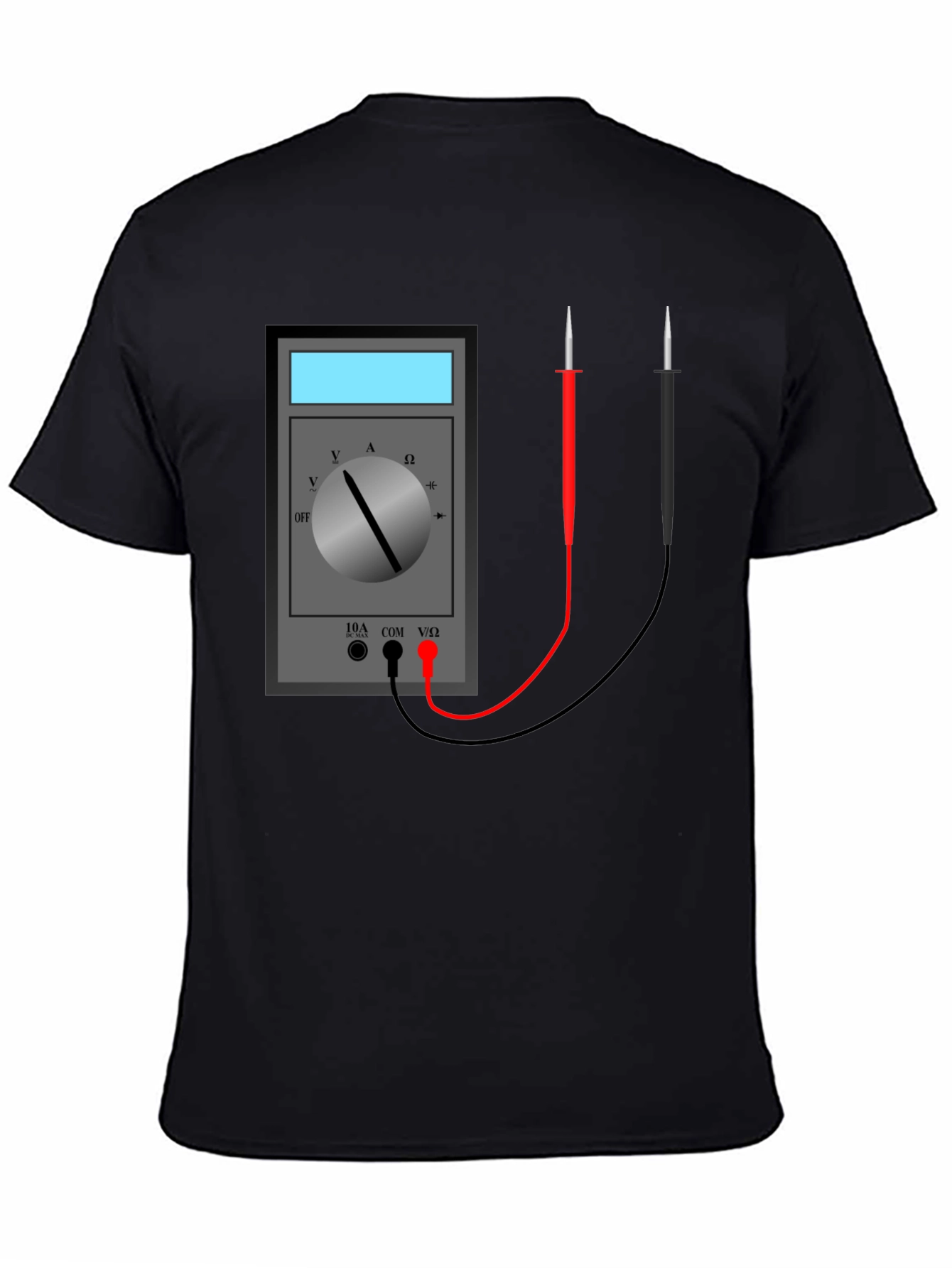 Electrician Multimeter Graphic Tee - Black