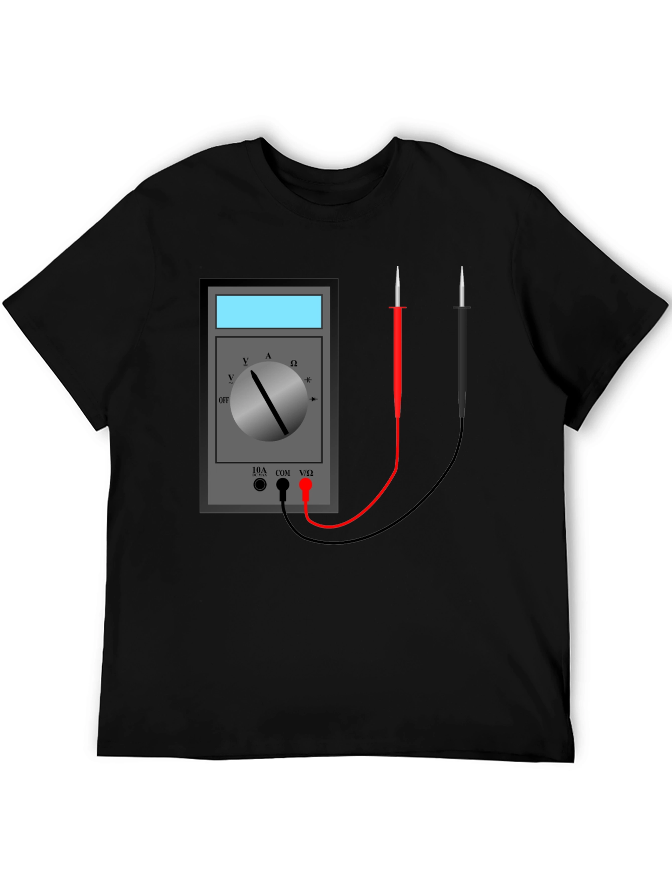 Electrician Multimeter Graphic Tee - Black