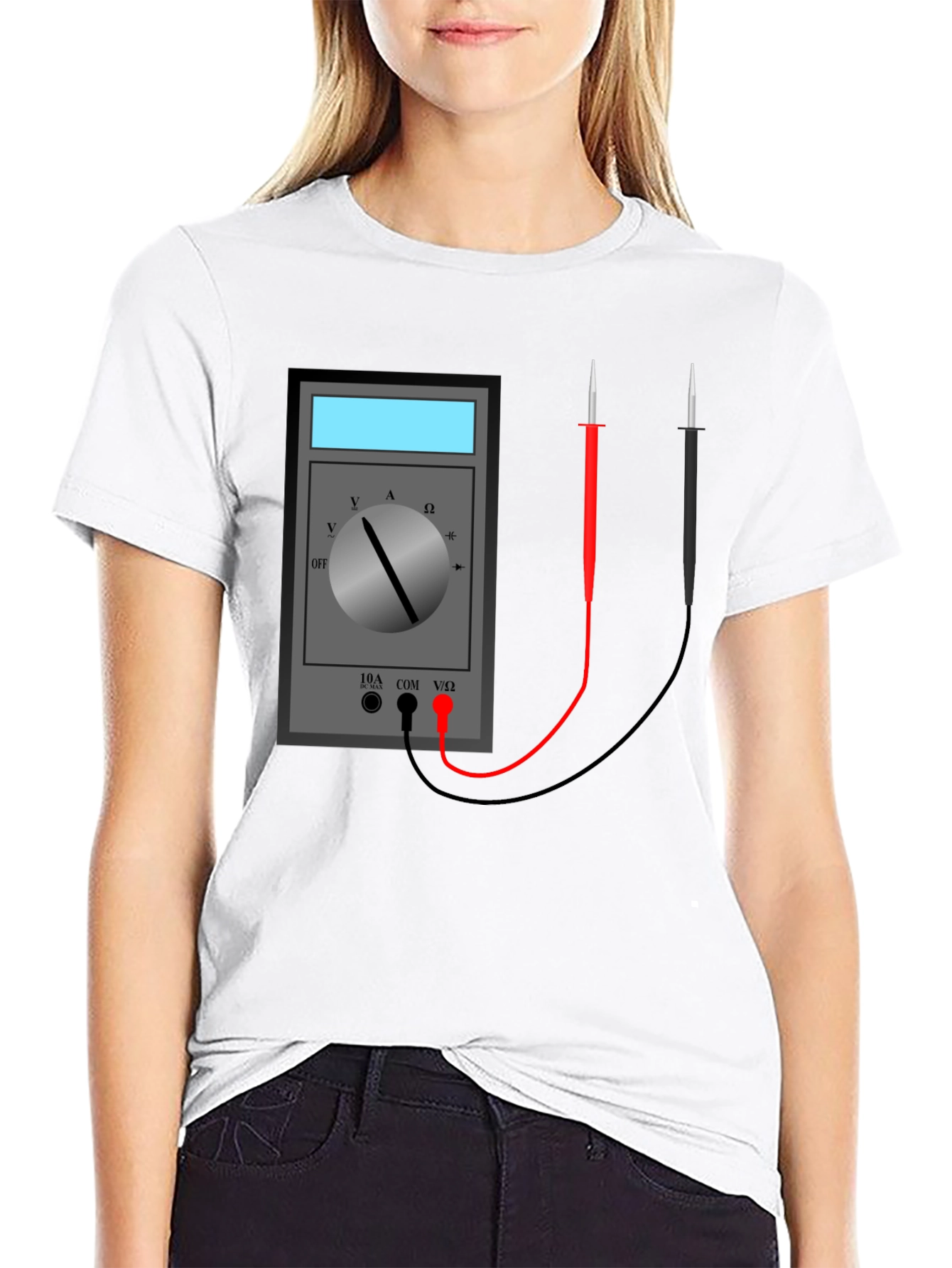 Electrician Multimeter Graphic Tee - Black
