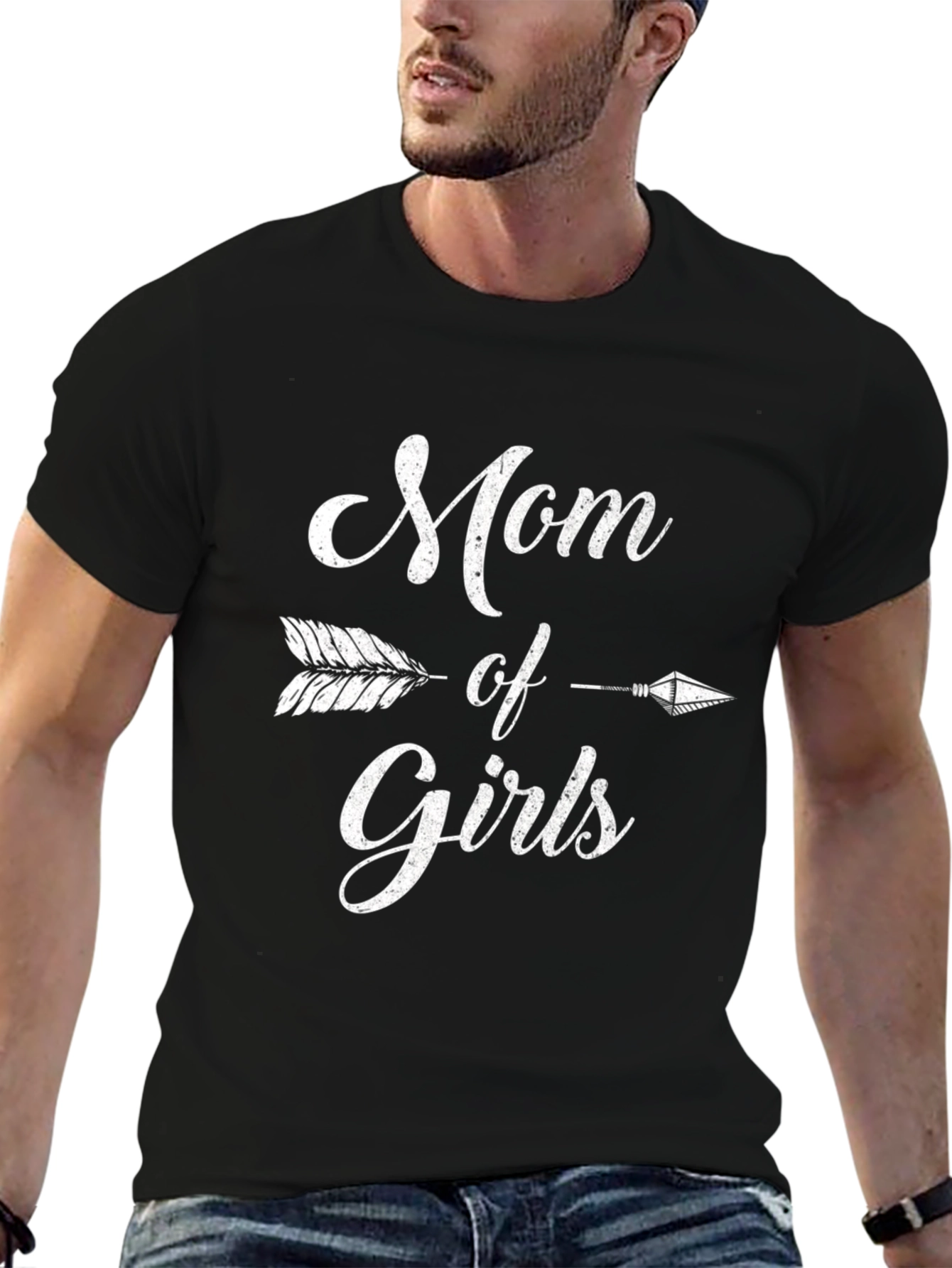 Mom of Girls Arrow Graphic T-Shirt