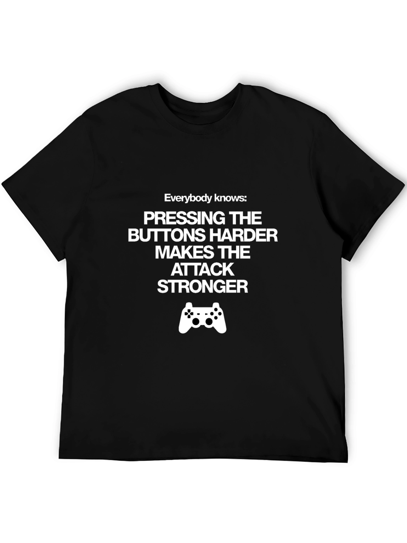 Gamers Tee: Press Buttons Harder for Stronger Attacks