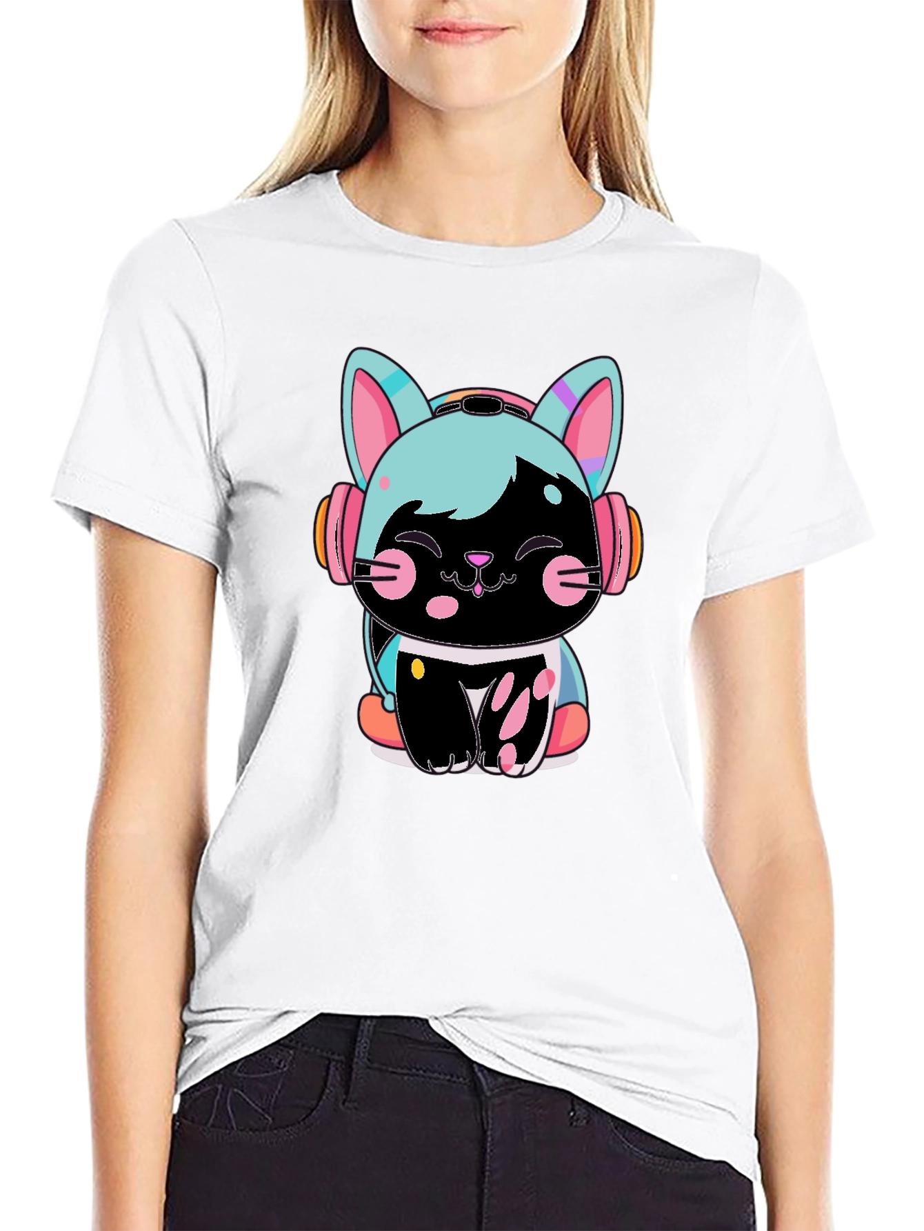 Cute Cyberpunk Cat T-Shirt