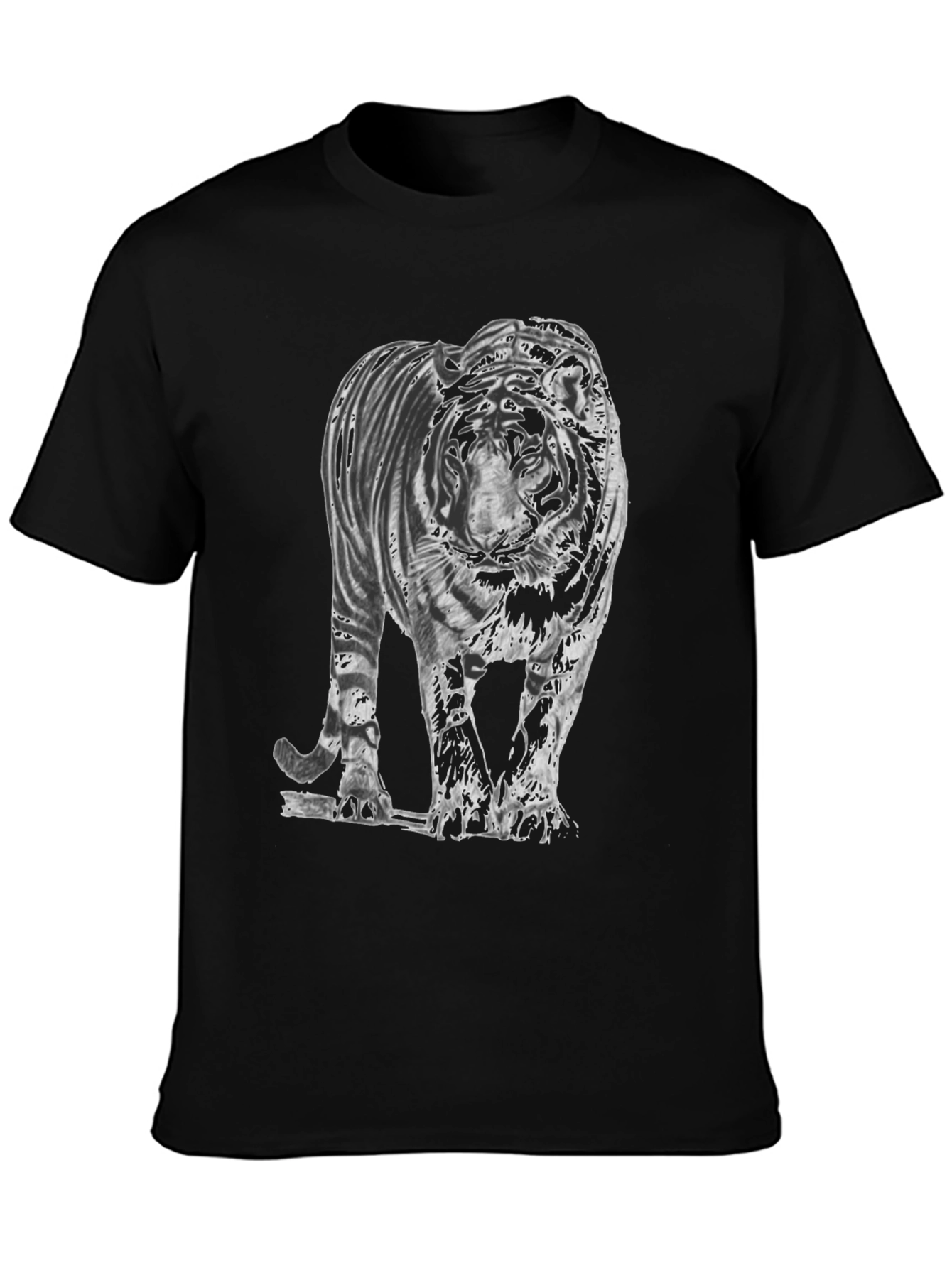 Tiger Graphic Tee - Mens Black T-Shirt