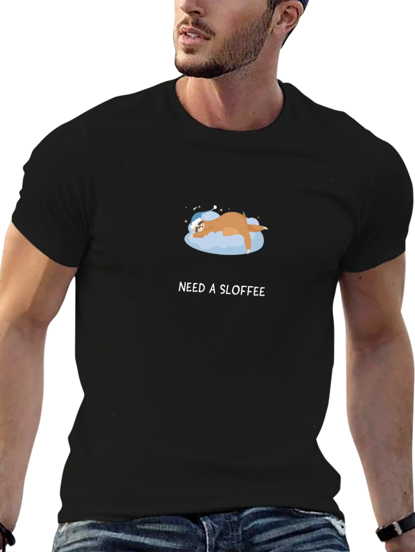 Need A Sloffee Black Graphic Tee