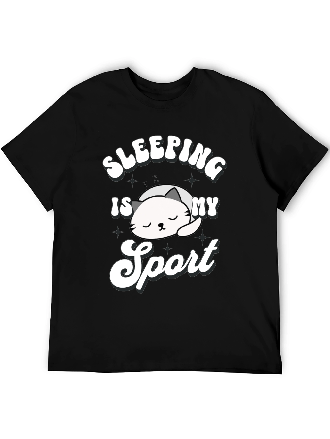 Sleeping is My Sport Black Graphic T-Shirt