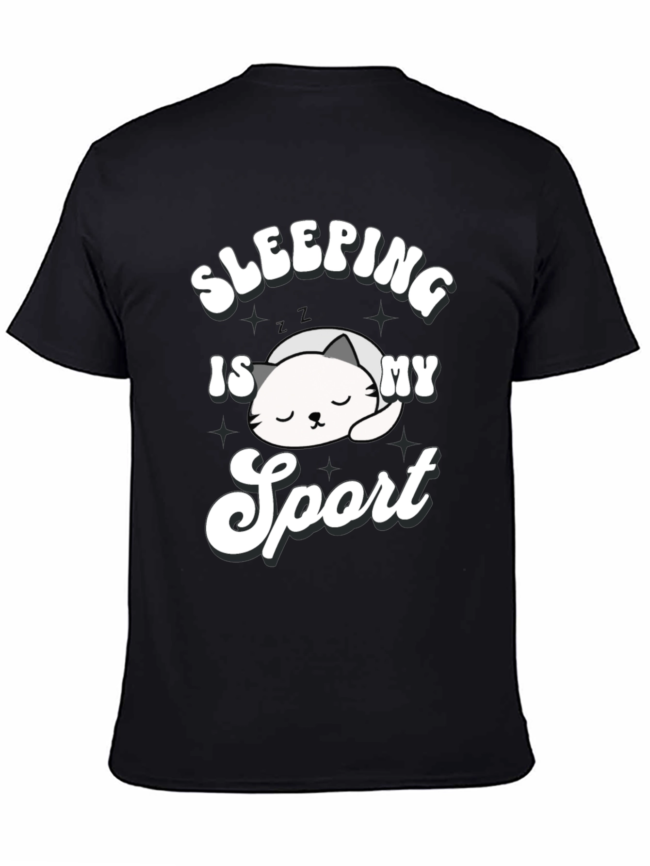 Sleeping is My Sport Black Graphic T-Shirt