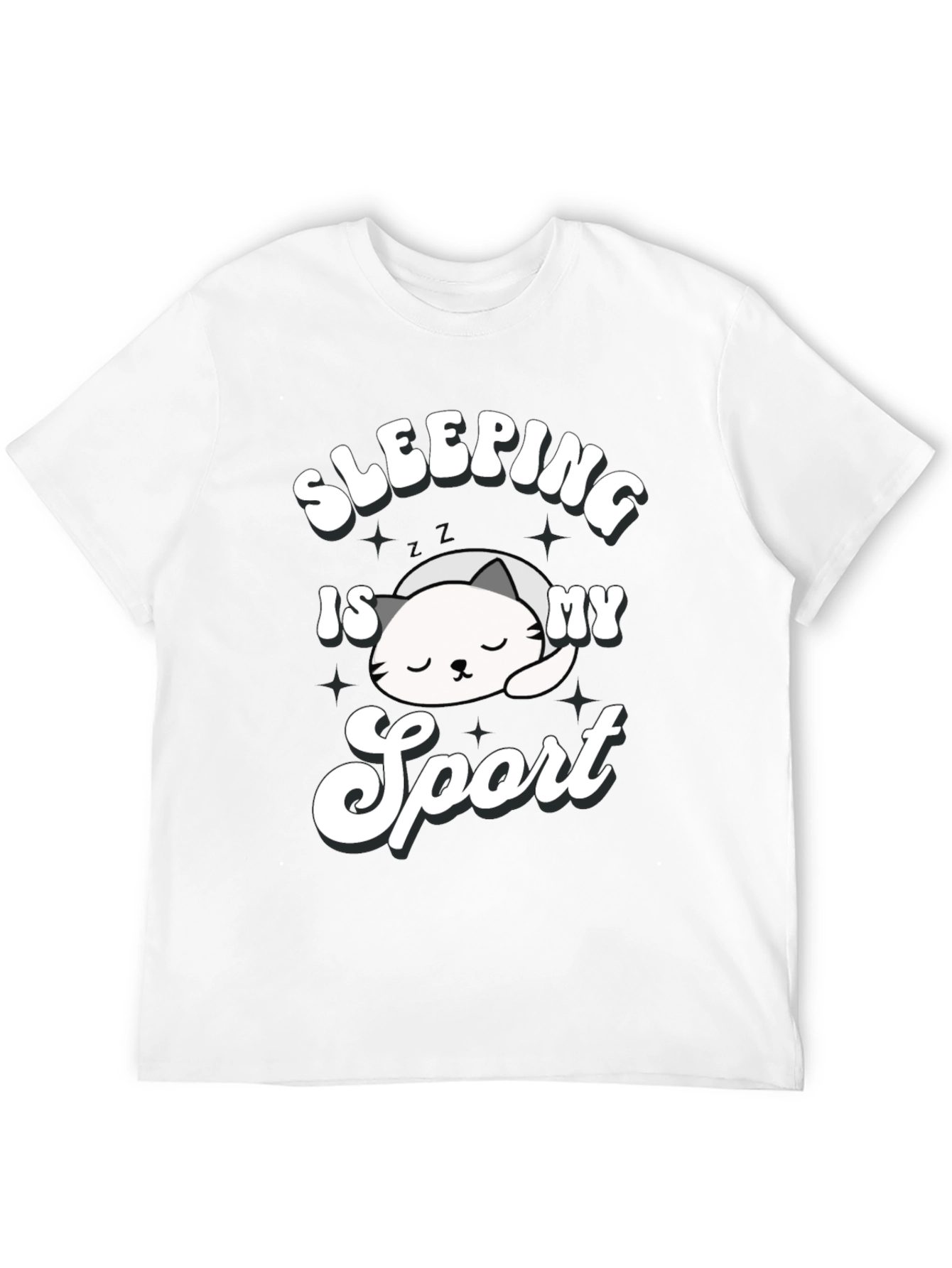 Sleeping is My Sport Black Graphic T-Shirt