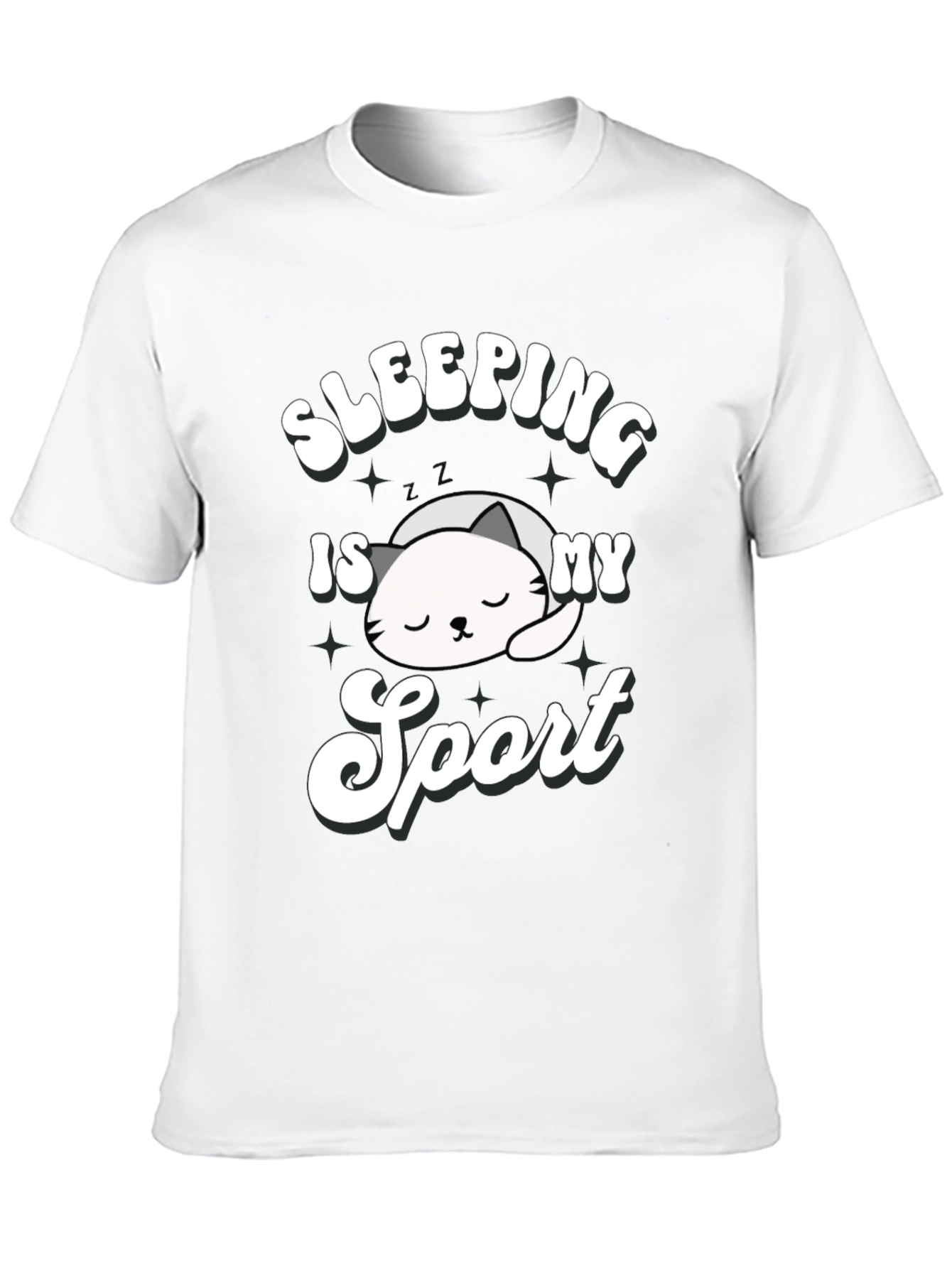 Sleeping is My Sport Black Graphic T-Shirt