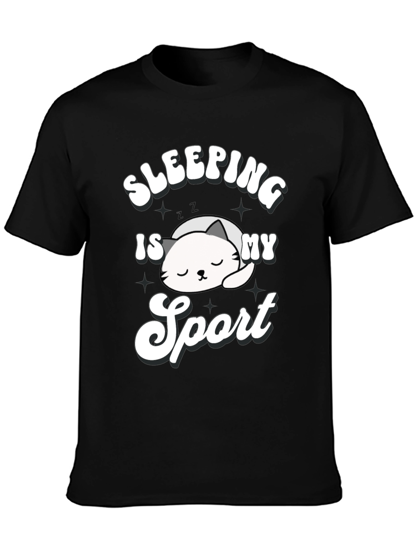 Sleeping is My Sport Black Graphic T-Shirt